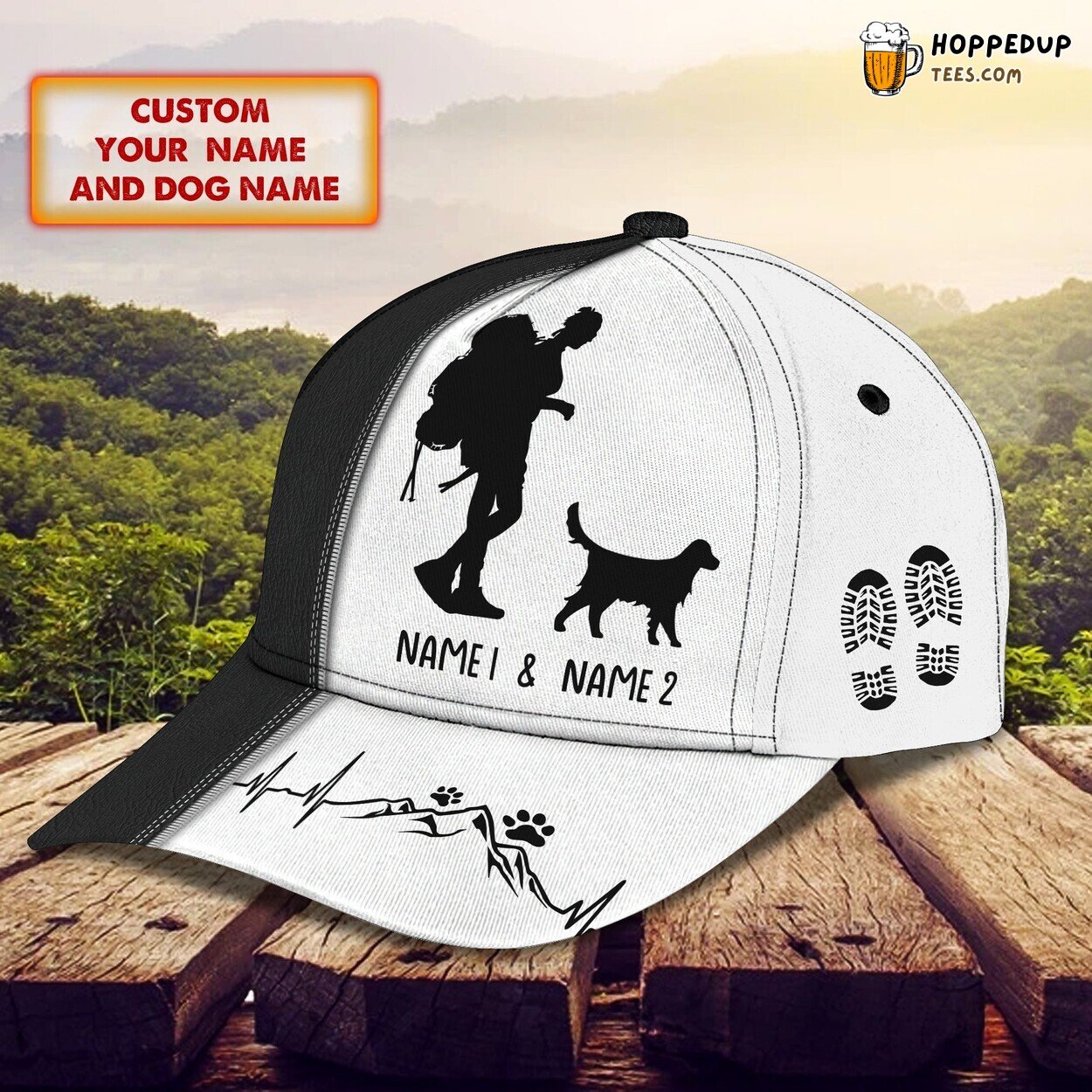 3D Classic Hiking My Dog Cap Personalized Name Stylish Unique Design Trending