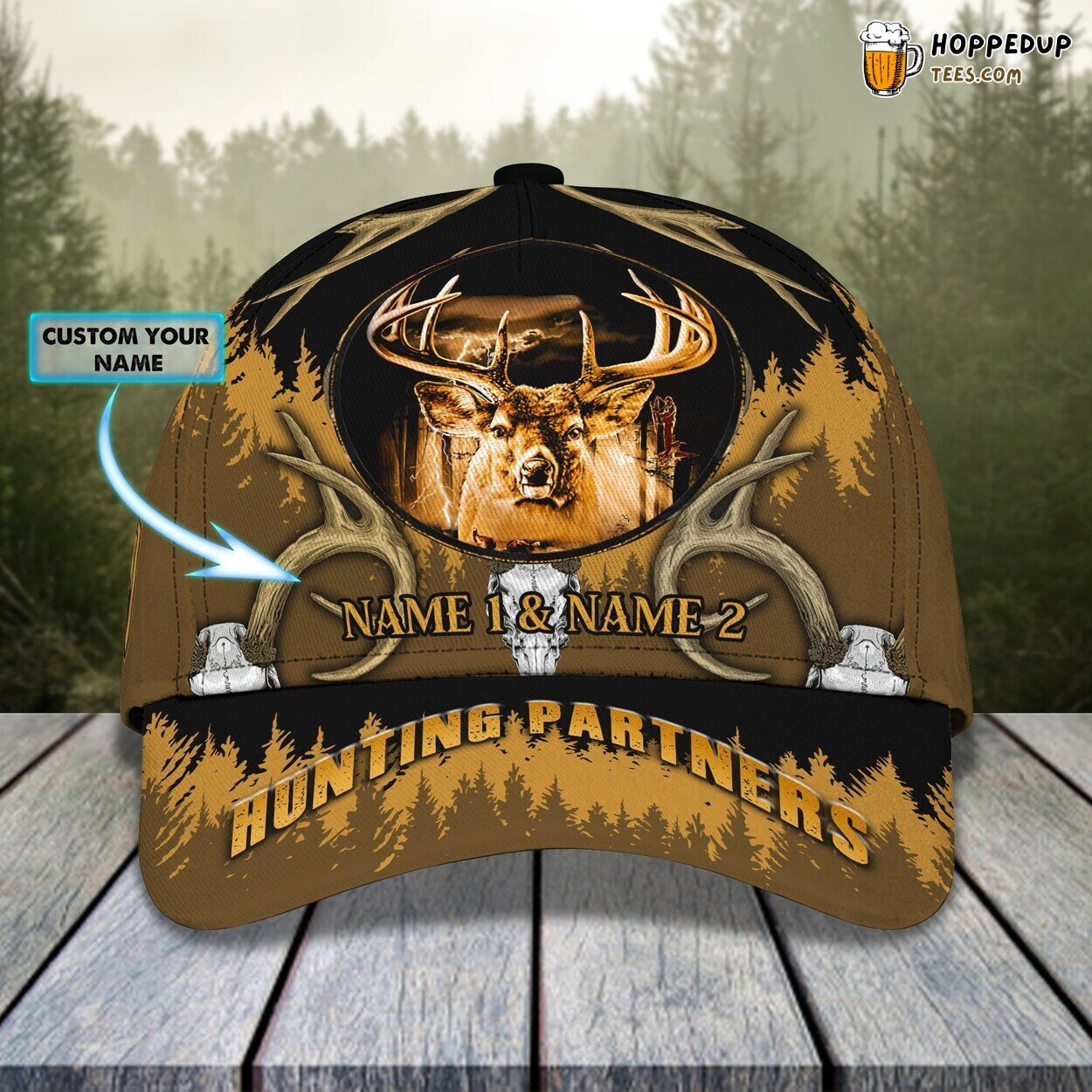 3D Classic Hunting Cap Personalized Name Outdoor Adventure Unique Hat