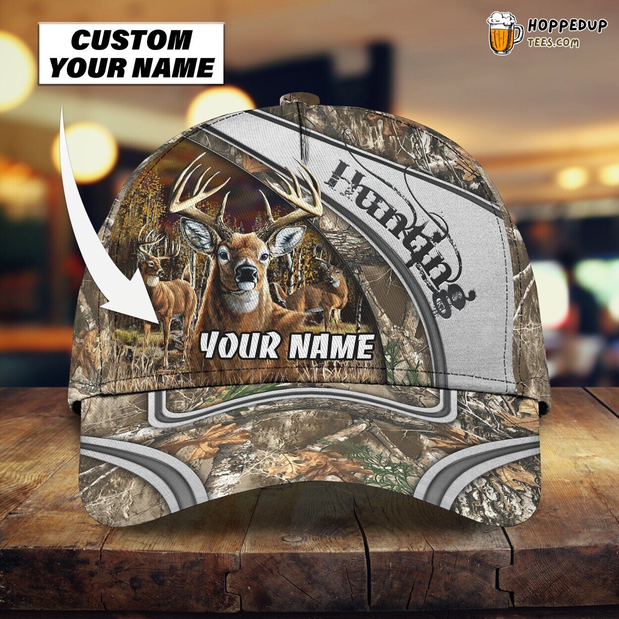 3D Classic Hunting Cap Wilderness Personalized Name Unique Hat Design