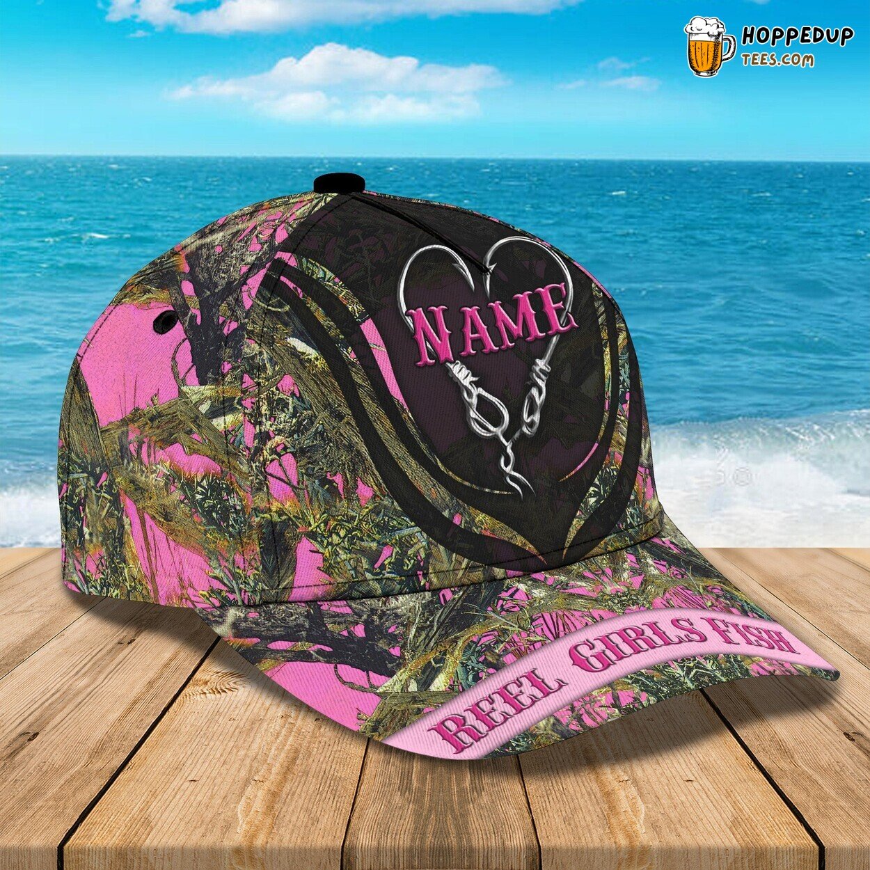 3D Classic Hunting Girl Cap Personalized Name Unique Distinctive Signature