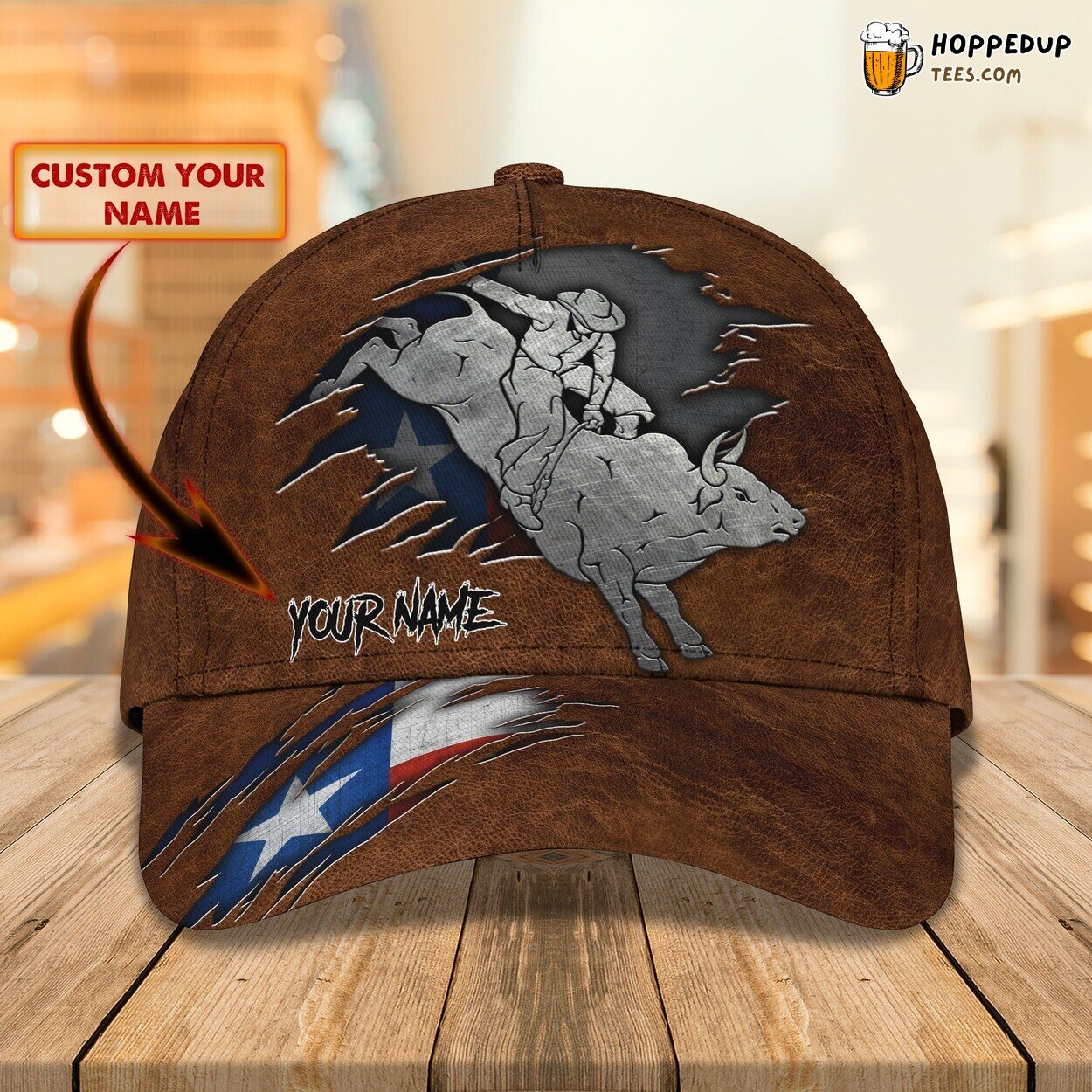3D Classic Jaripeo Cap Personalized Name Unique Rodeo Design Hat Wear