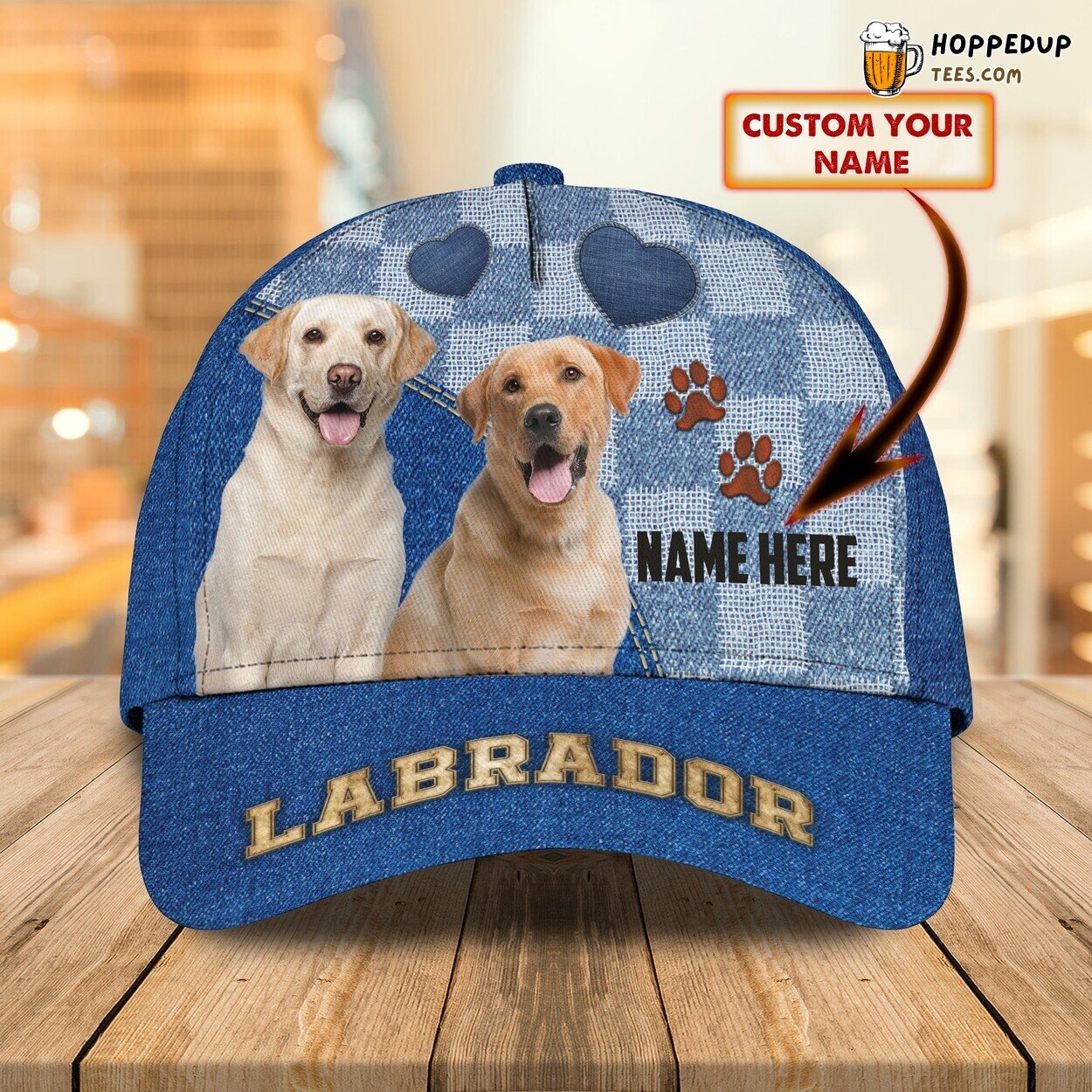 3D Classic Labrador Dog Lovers Cap Personalized Name Stylish Unique Premium Design