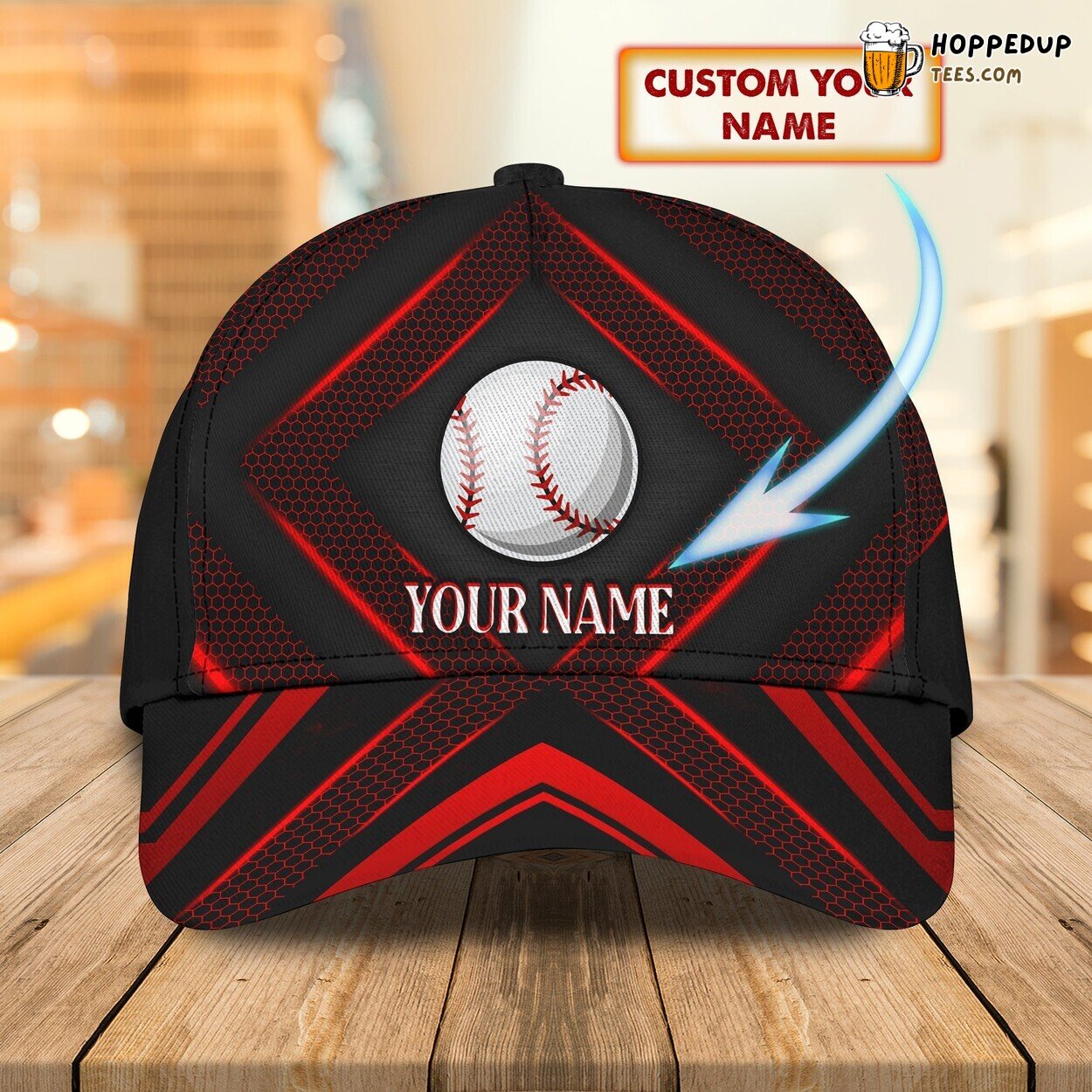 3D Classic Love Baseball Sport Cap Personalized Name Unique Stylish Design Trend