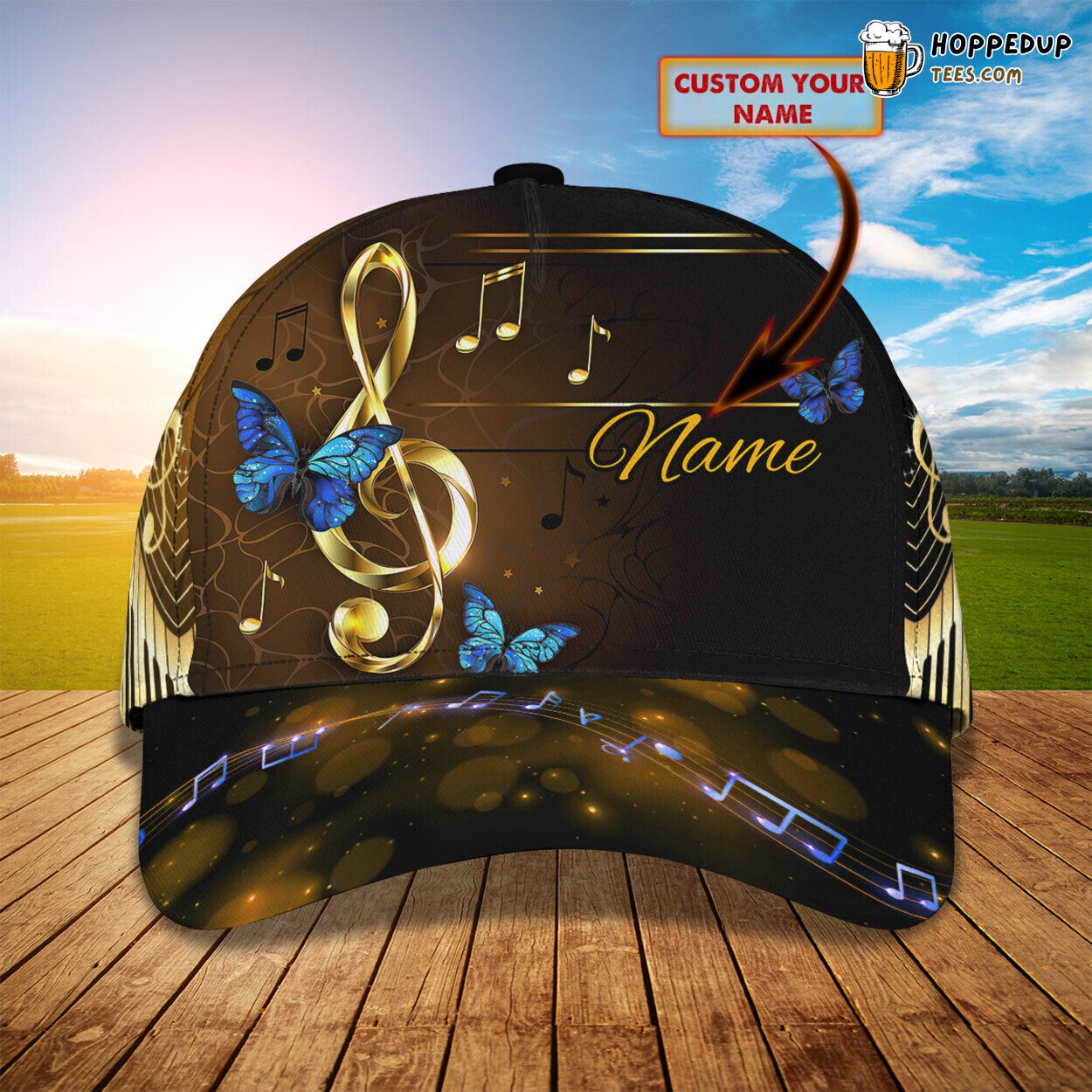 3D Classic Music World Cap Personalized Name Unique Stylish Best Choice Trend