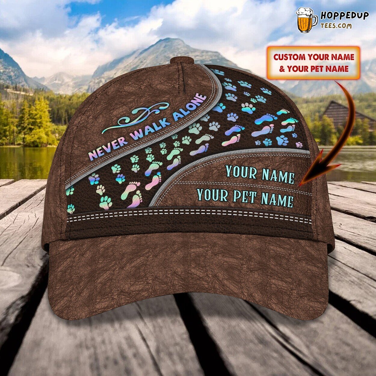 3D Classic Never Walk Alone Cap Personalized Name Unique Stylish Best Design Trend