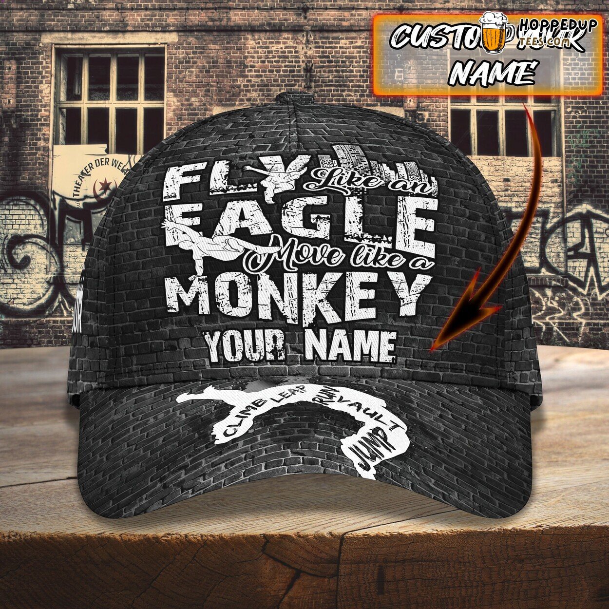 3D Classic Parkour Adventure Cap Personalized Name Stylish Unique Premium Design