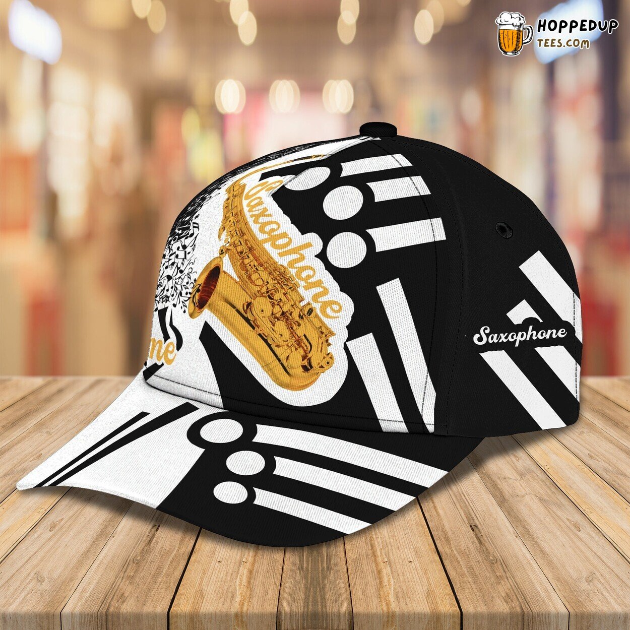 3D Classic Personalized Name Cap Celebrating Saxophone Melodies
