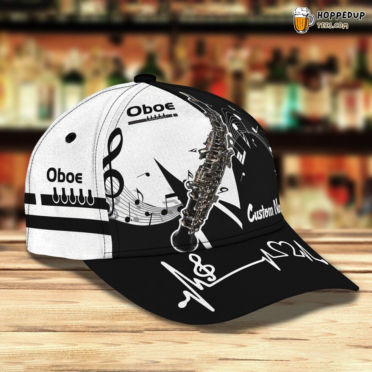 3D Classic Personalized Name Cap Celebrating the Oboe Instrument