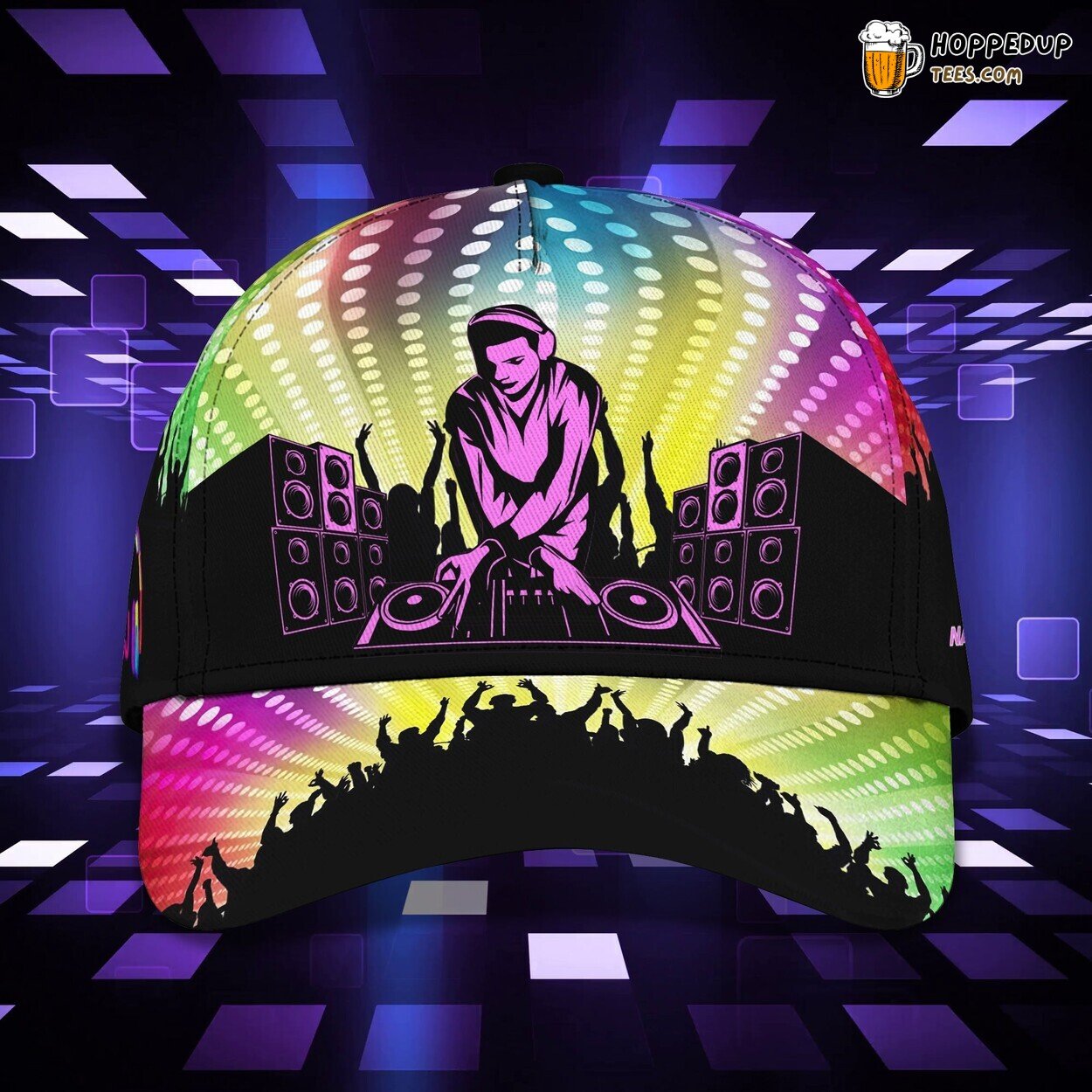 3D Classic Personalized Name Cap Designed for Passionate DJ Lovers