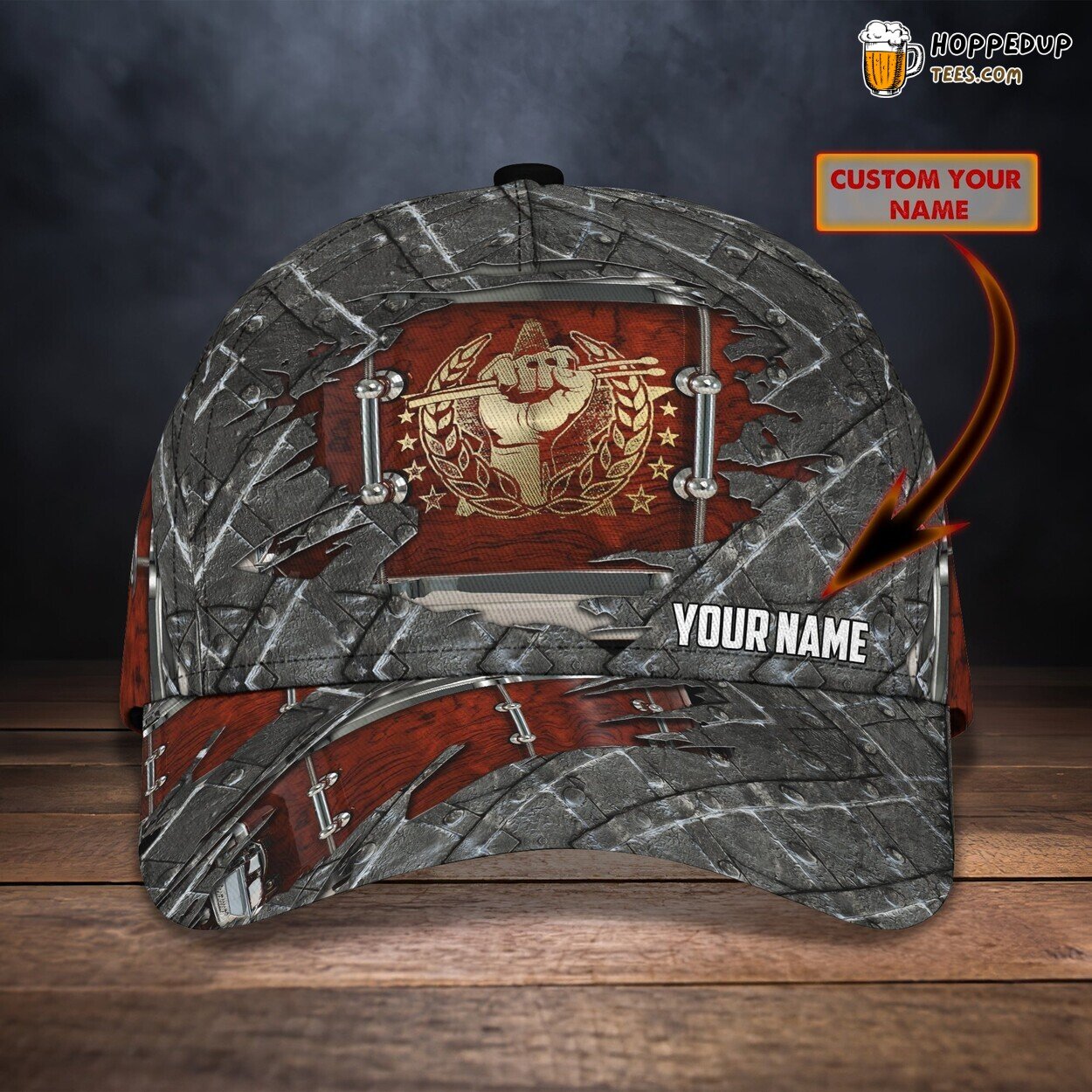 3D Classic Personalized Name Cap Drum Lover’s Ultimate Choice