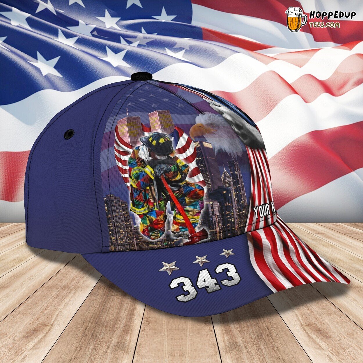3D Classic Personalized Name Cap Highlighting Never Forget Concept