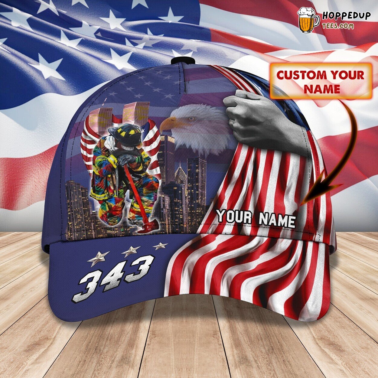 3D Classic Personalized Name Cap Highlighting Never Forget Concept