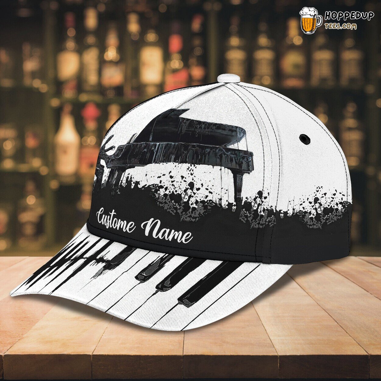 3D Classic Personalized Name Cap Highlighting Piano Enthusiasts