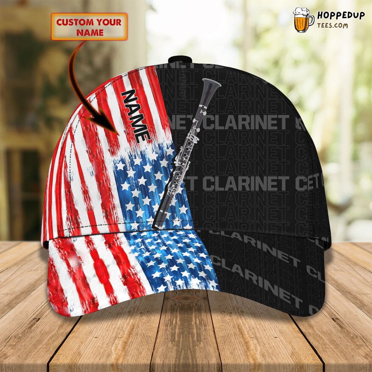 3D Classic Personalized Name Cap Honoring the Clarinet Sound