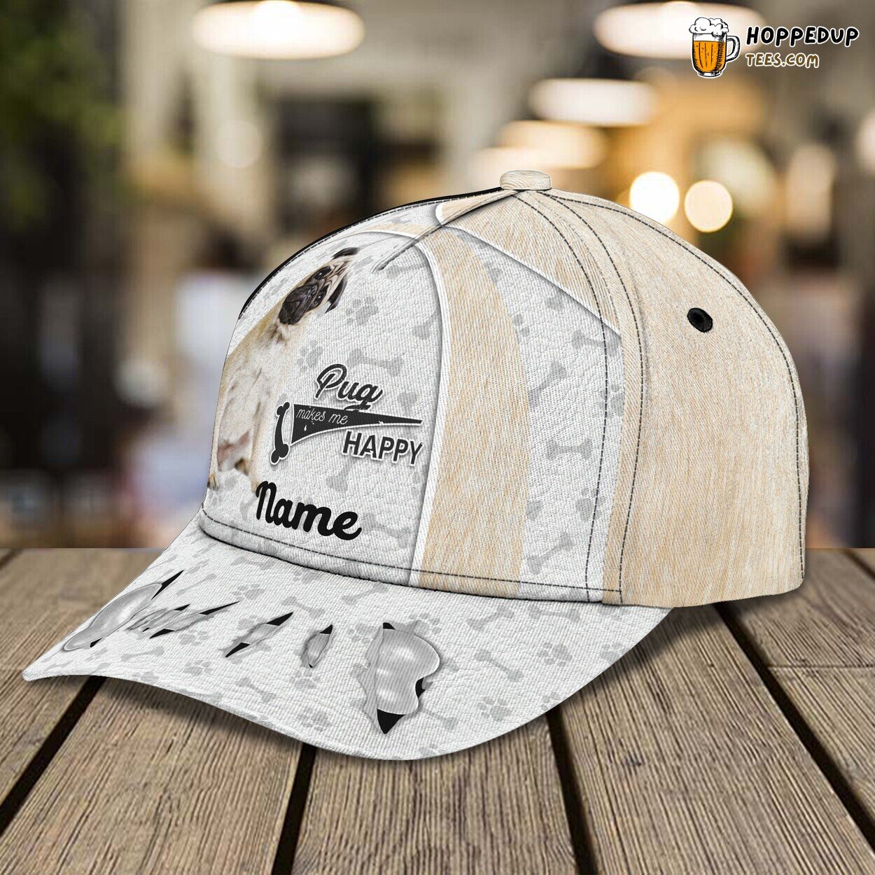 3D Classic Pug Enthusiast Cap Personalized Name Stylish Premium Unique Trend 3D Classic Pug Enthusiast Cap Personalized Name Stylish Premium Unique Trend
