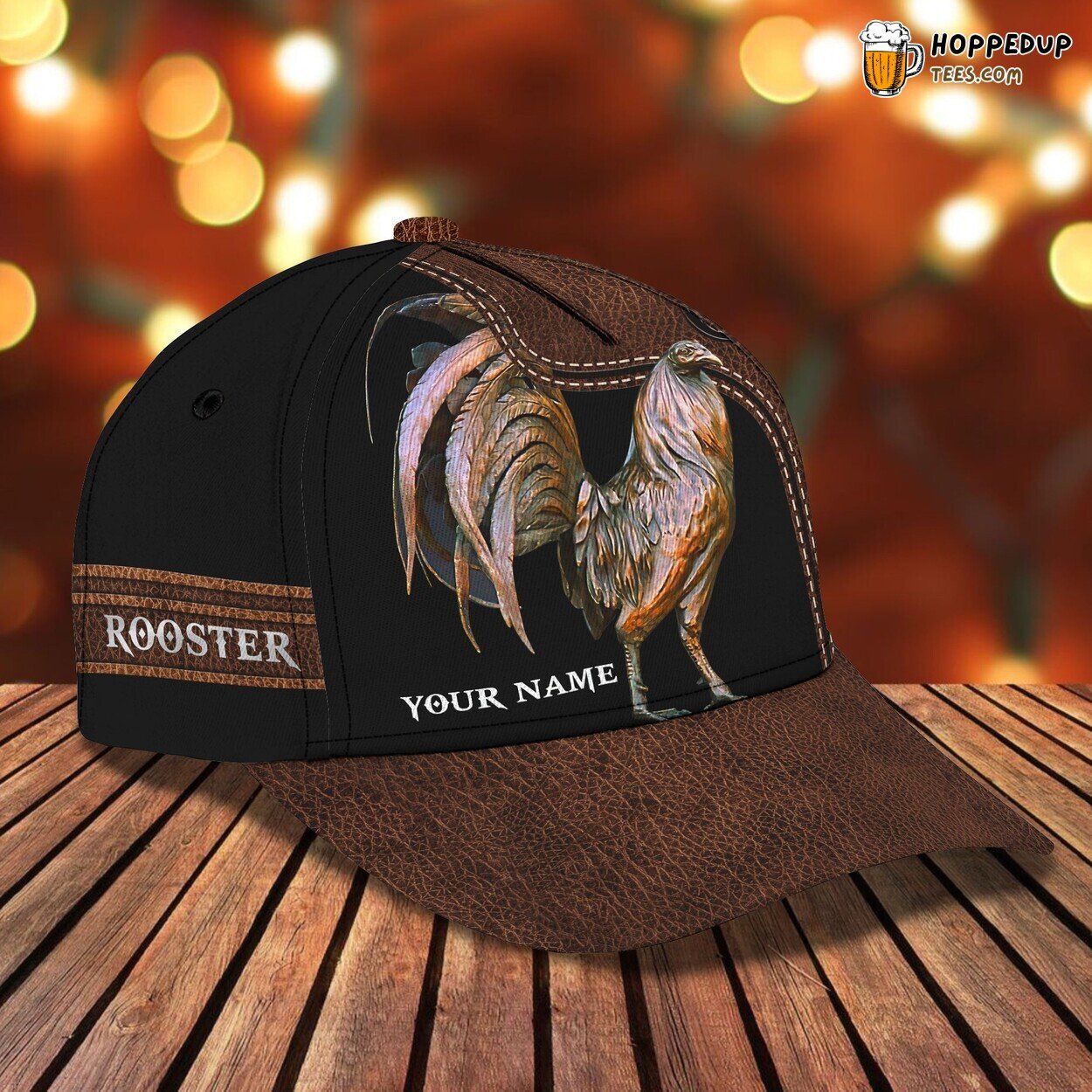 3D Classic Rooster Cap Poultry Enthusiast Personalized Name Hat Wear 3D Classic Rooster Cap Poultry Enthusiast Personalized Name Hat Wear