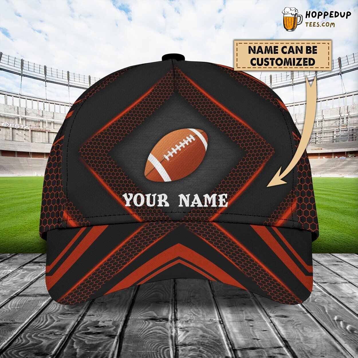3D Classic Rugby Theme Cap Personalized Name Embroidery Unique Look