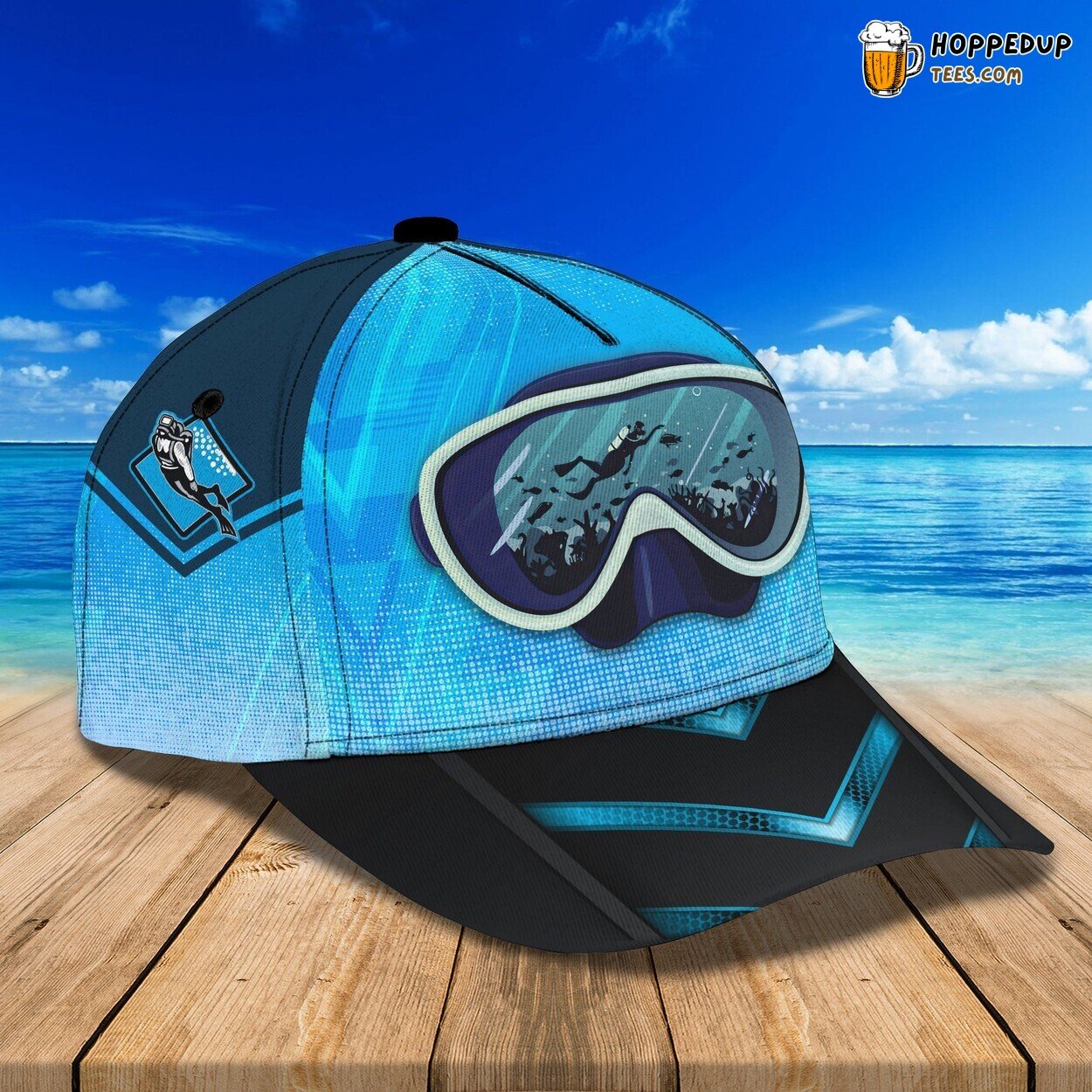 3D Classic Scuba Cap Underwater Enthusiast Personalized Name Hat Design 3D Classic Scuba Cap Underwater Enthusiast Personalized Name Hat Design