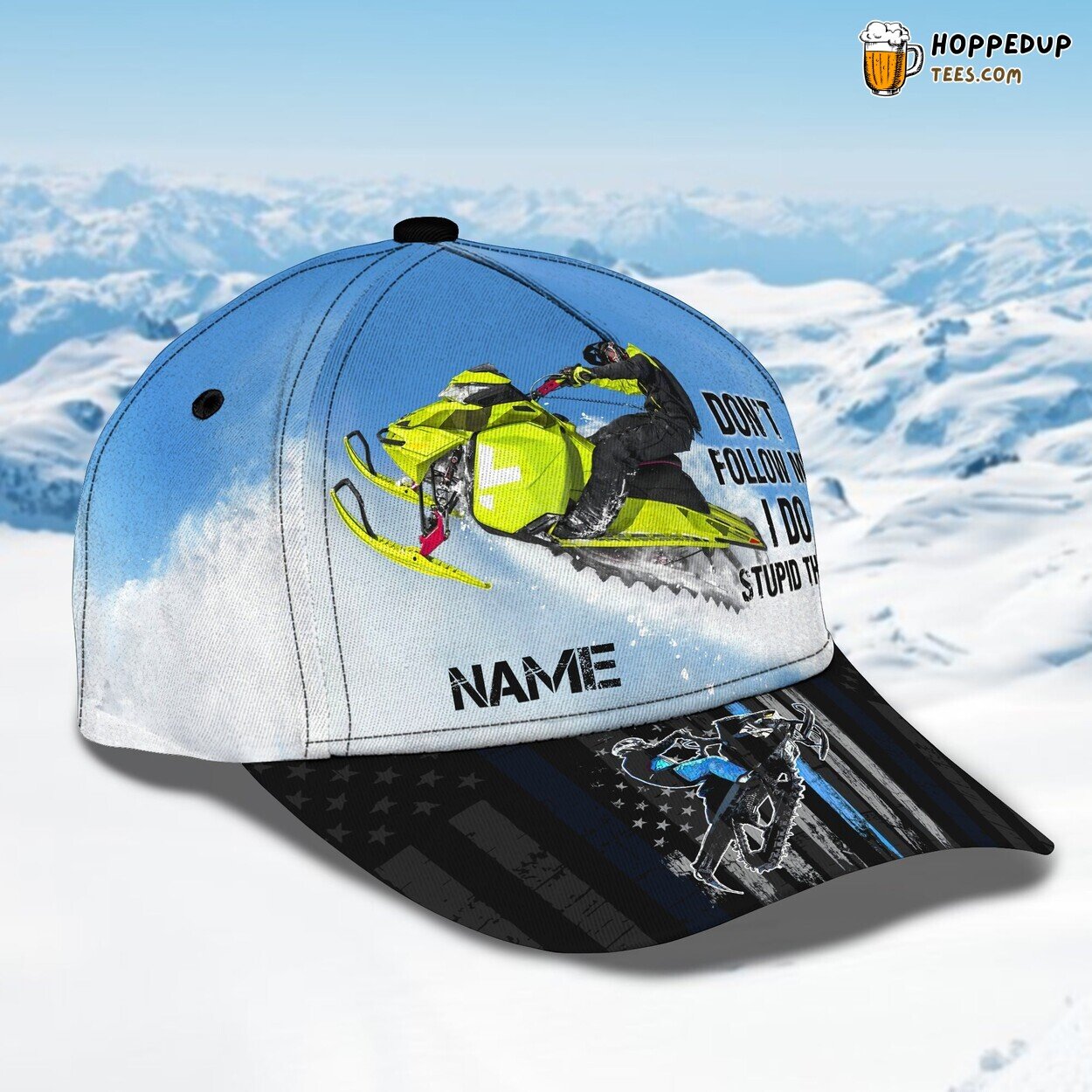 3D Classic Skiing Series Cap Personalized Name Stylish Unique Design Trending