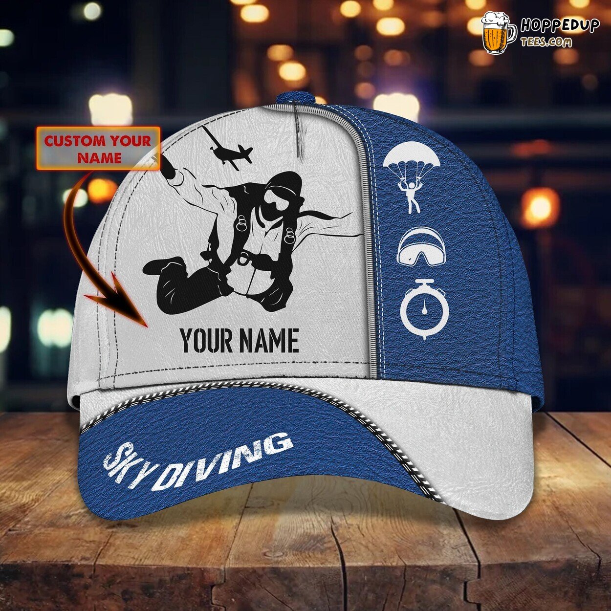 3D Classic Sky Diving Cap Personalized Name Unique Stylish Premium Design