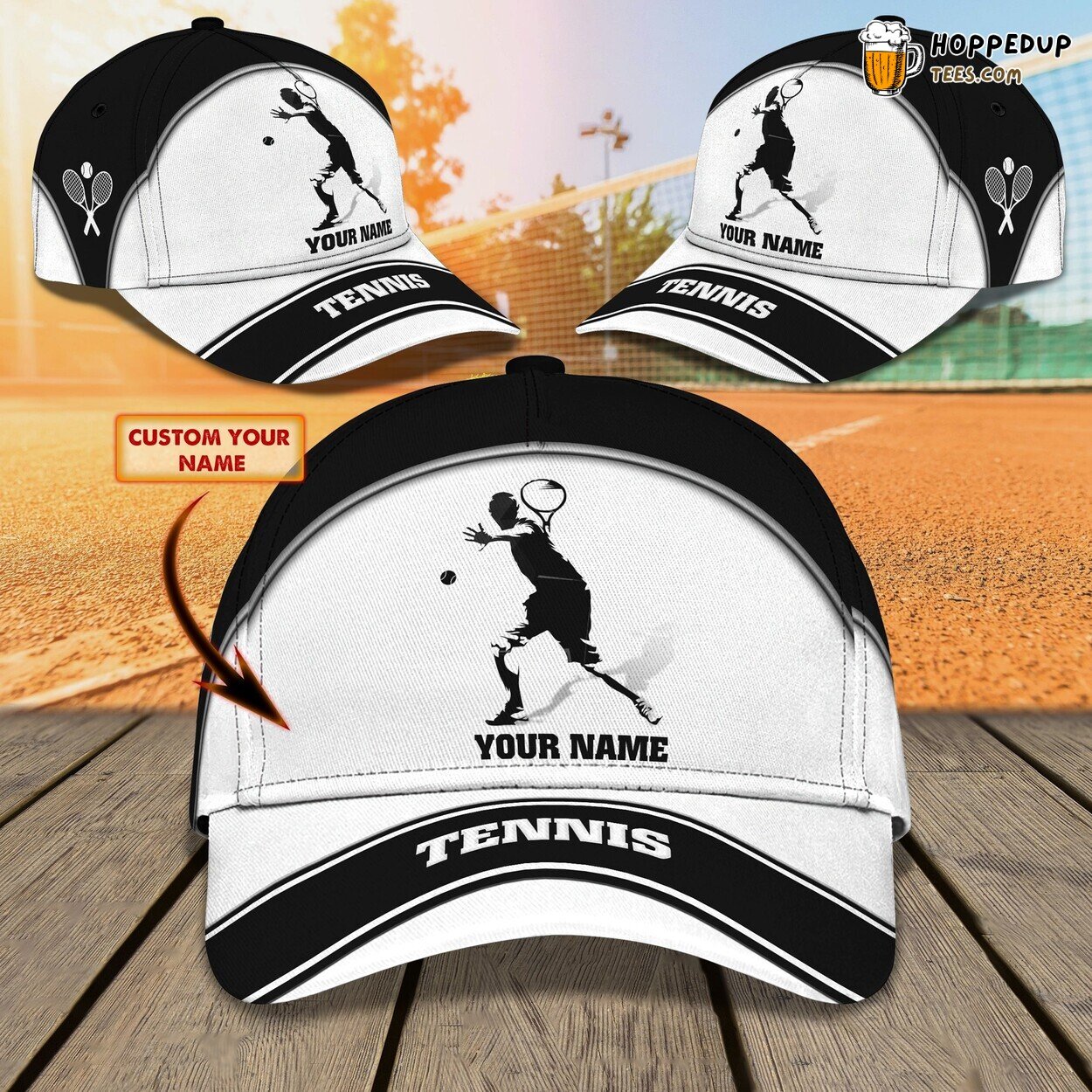 3D Classic Tennis Cap Personalized Name Stylish Unique Premium Design Trend