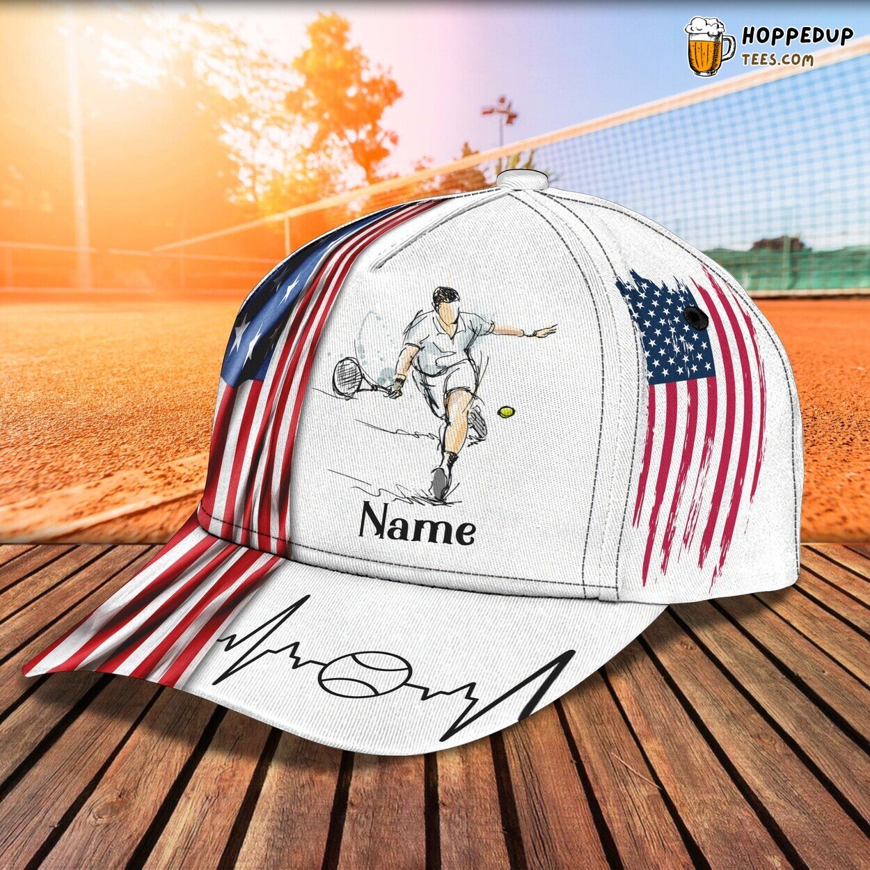 3D Classic Tennis Design Cap Personalized Name Unique Stylish Best Choice Fit 3D Classic Tennis Design Cap Personalized Name Unique Stylish Best Choice Fit