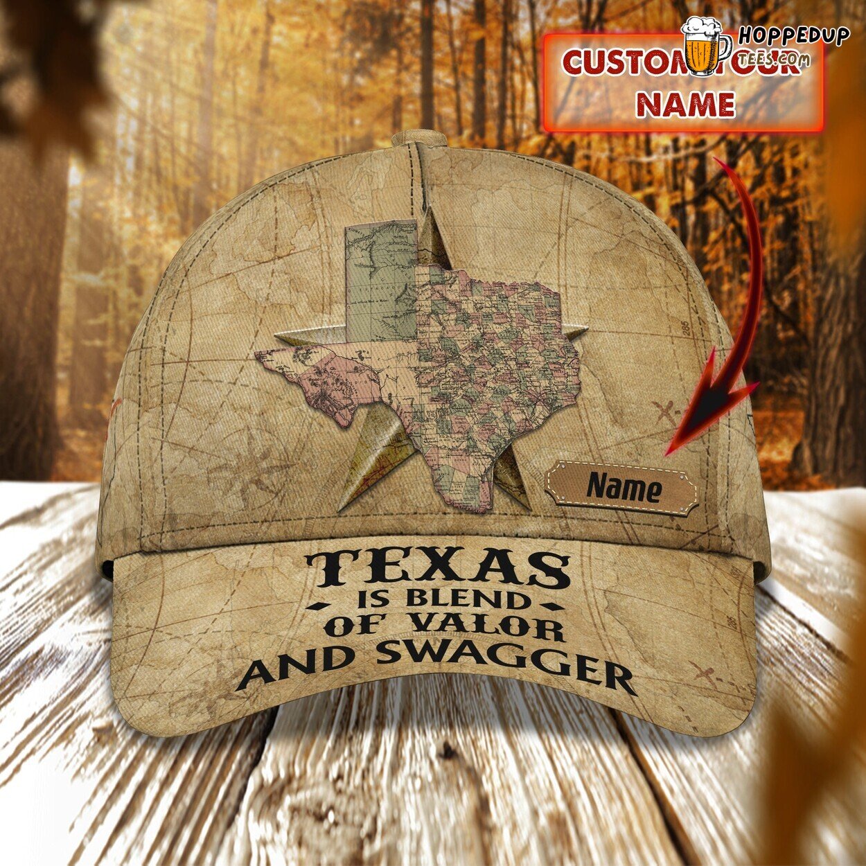 3D Classic Texas Cap Unique Personalized Name Design Premium Styling
