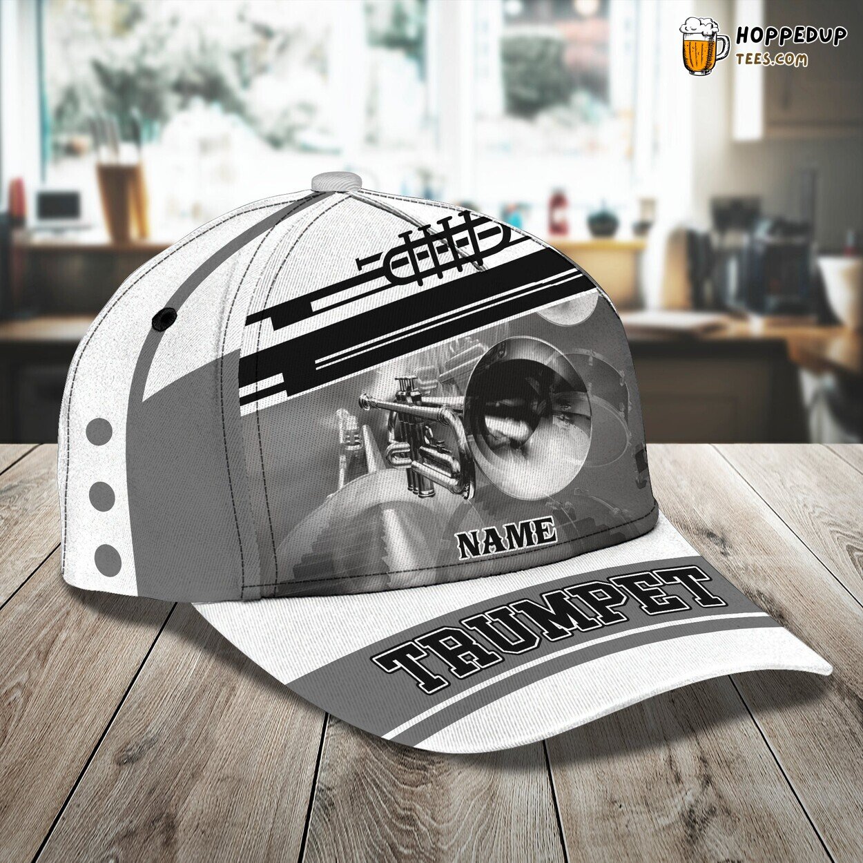 3D Classic Trumpet Design Cap Personalized Name Stylish Unique Best Choice Fit 3D Classic Trumpet Design Cap Personalized Name Stylish Unique Best Choice Fit