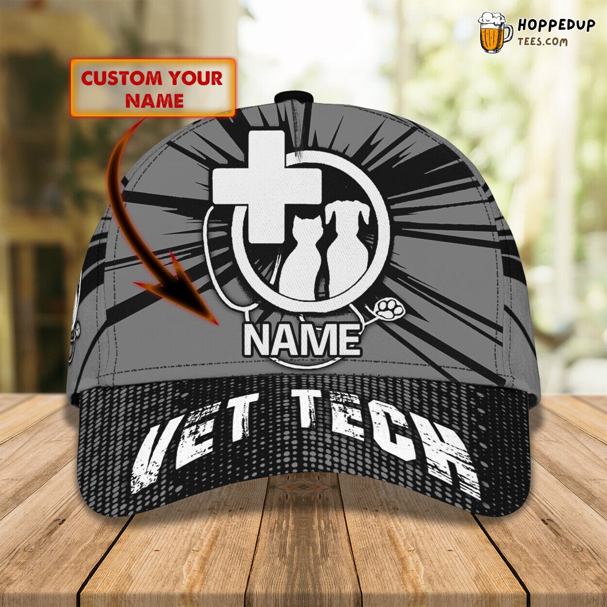3D Classic Vet Tech Series Cap Personalized Name Unique Stylish Best Design