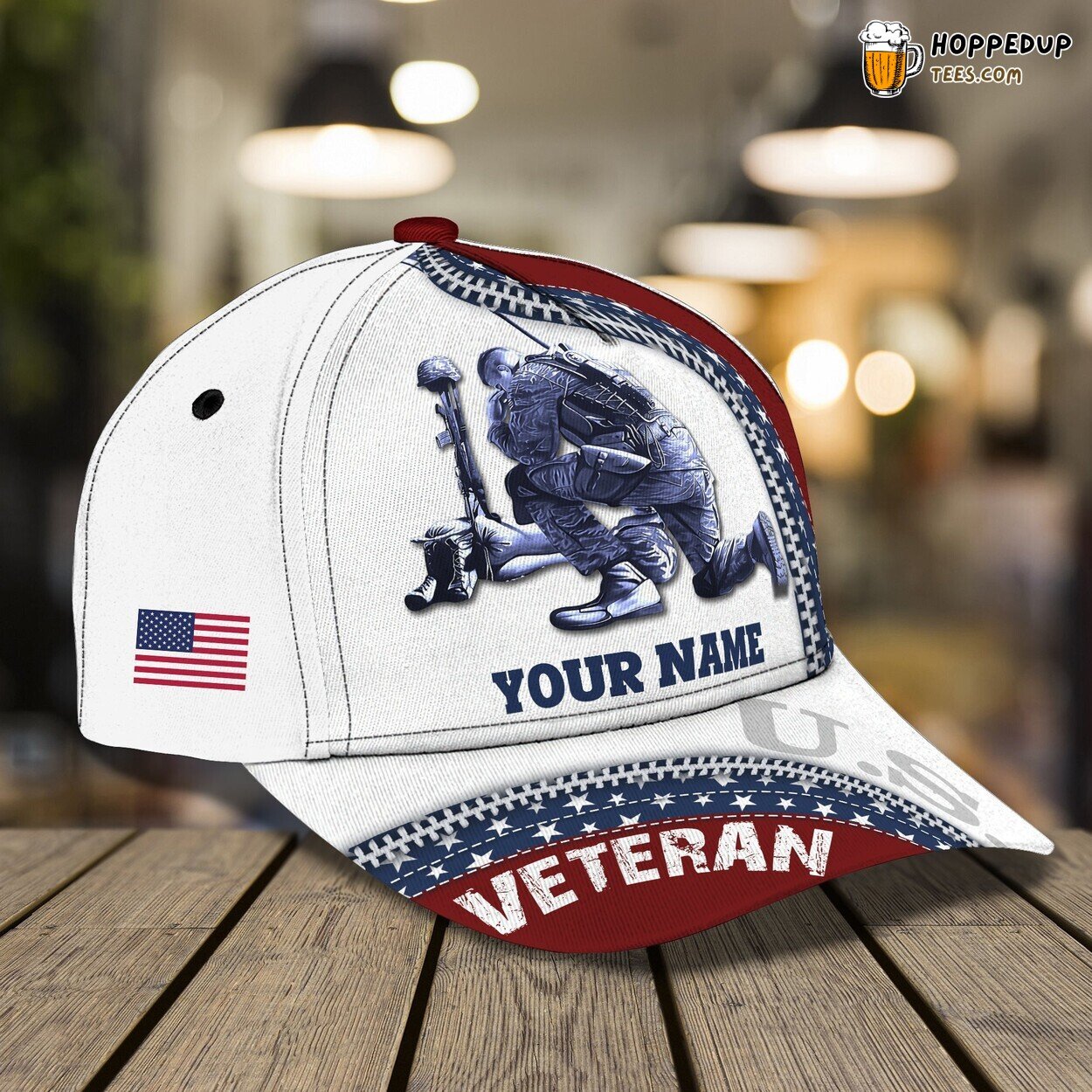 3D Classic Veteran Cap Personalized Name Patriotic Service Design Hat Wear 3D Classic Veteran Cap Personalized Name Patriotic Service Design Hat Wear