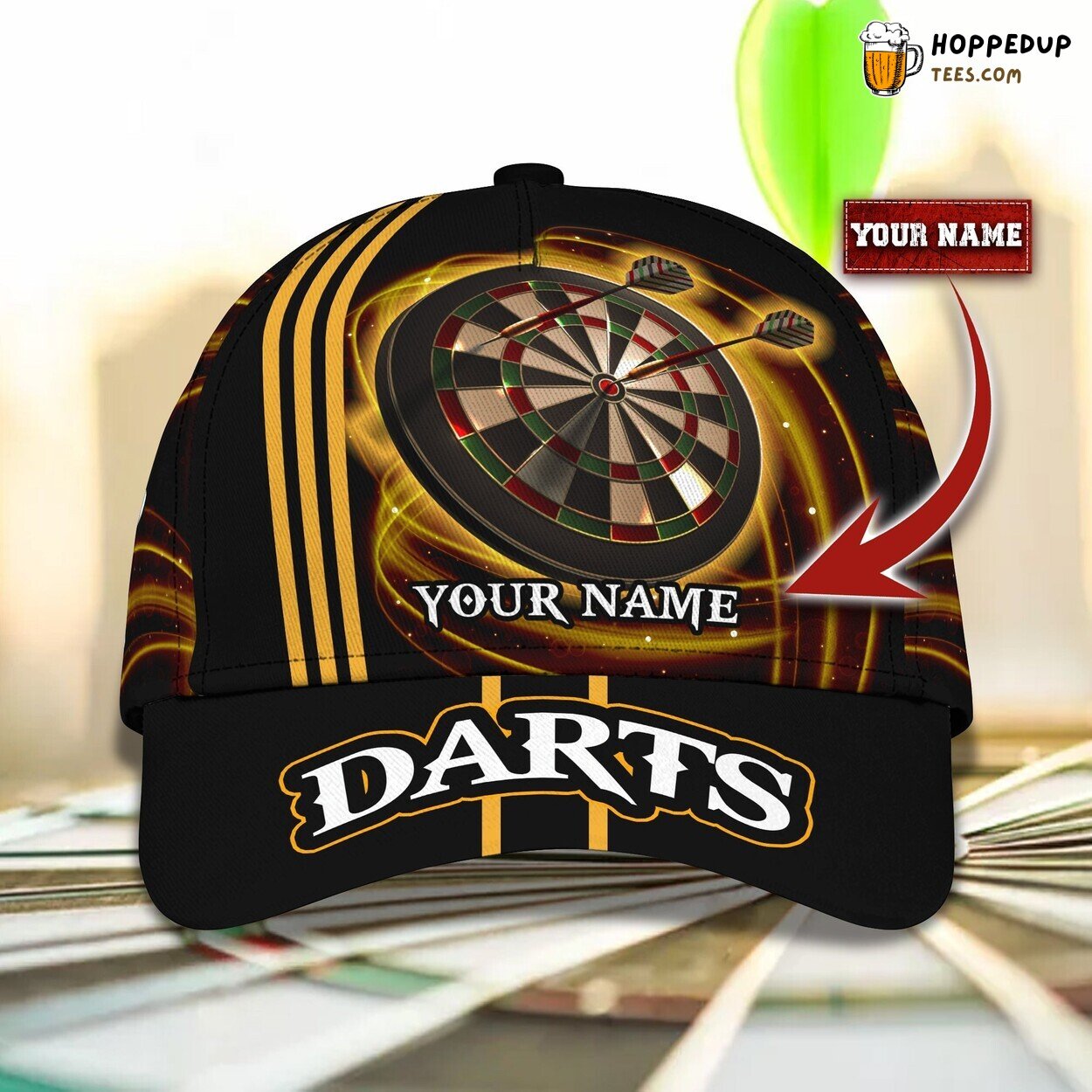 3D Darts Classic Cap Exclusive Personalized Name Tshirt Premium Design
