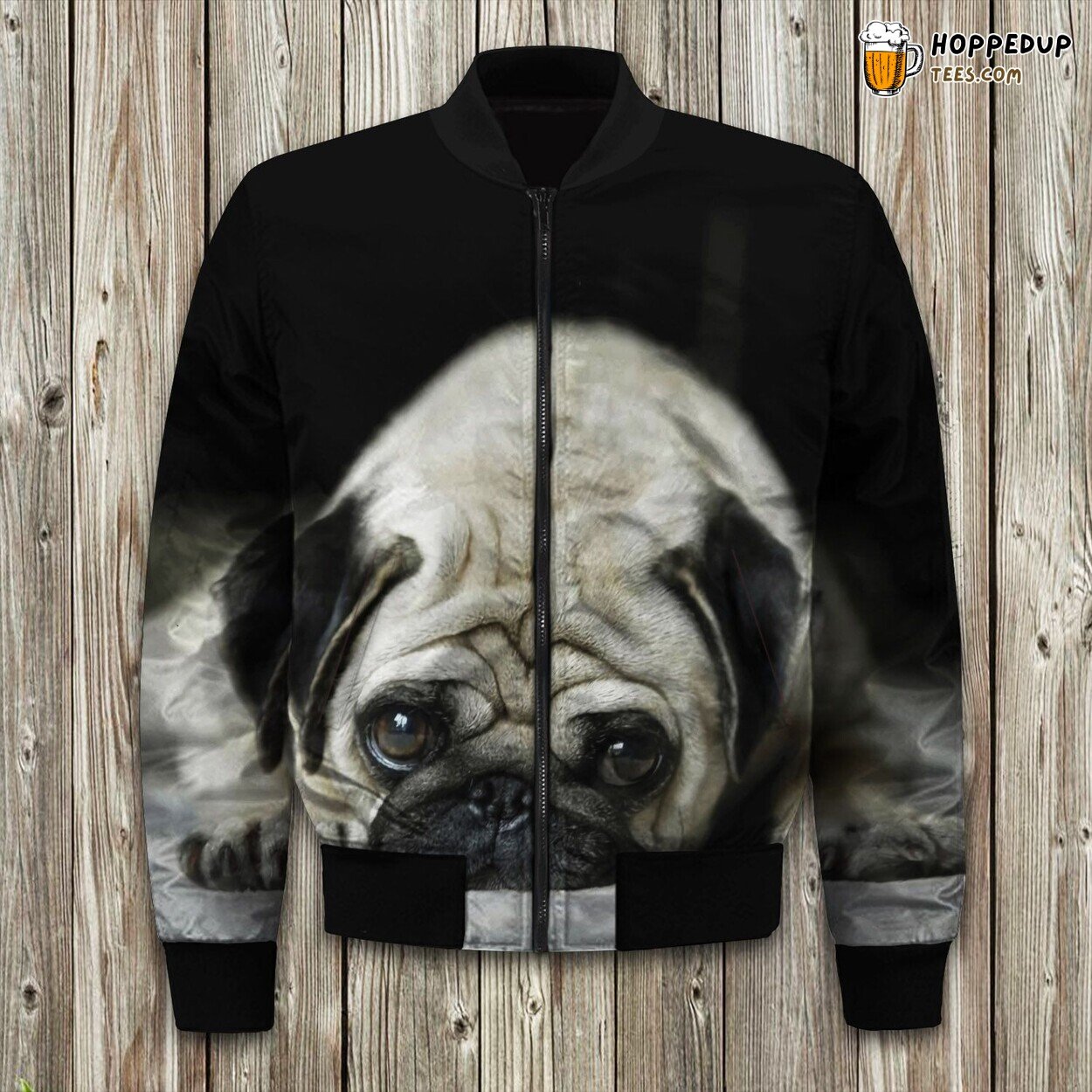 3D Dog Playful Pooch Winter Bomber Jacket Pet Lover’s Delight
