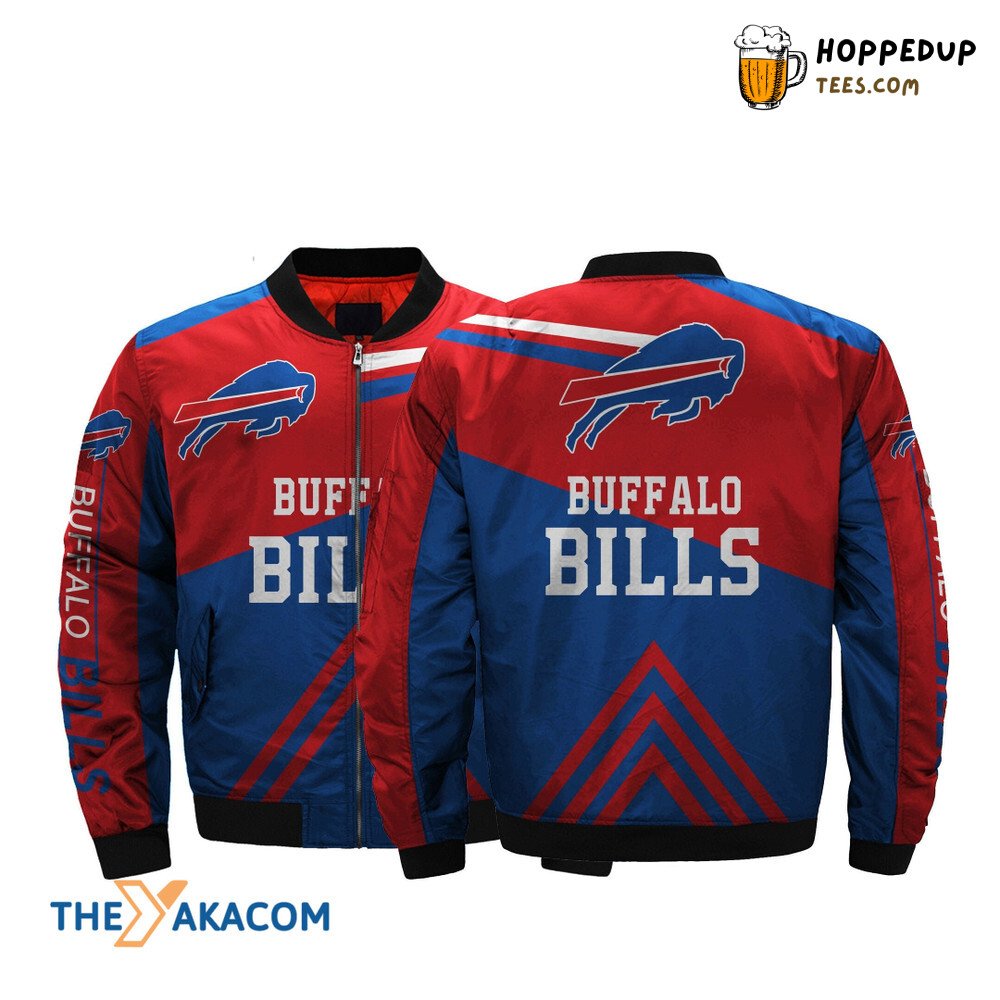 3D Fullprint Bisons Bills Men Jacket Bomber Jacket Christmas Outerwear Gift