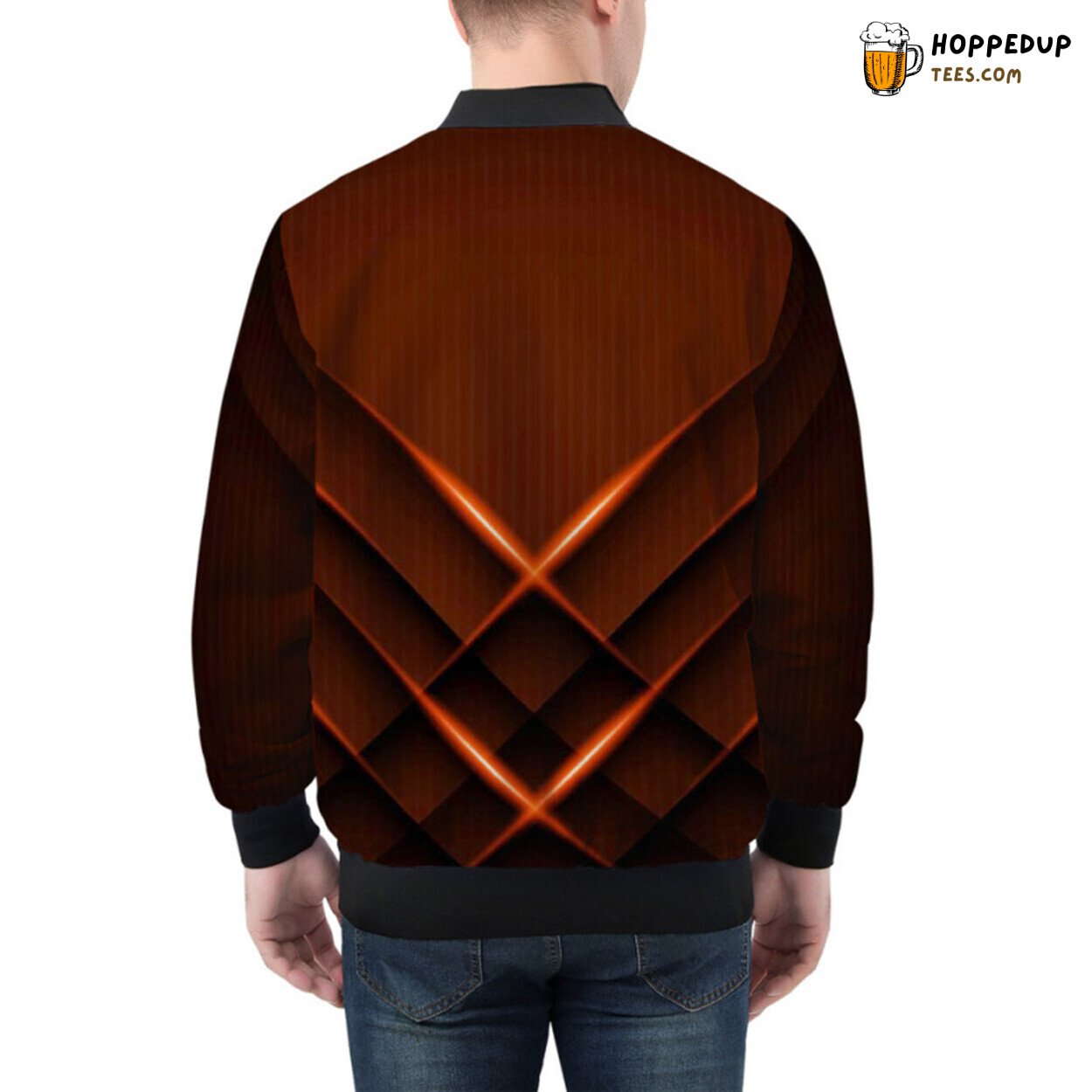 3D Futuristic Design Combining Modernity Hi-Tech Bomber Jacket