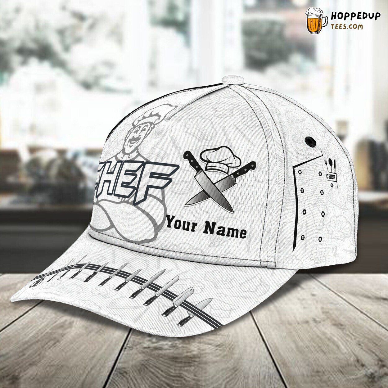 3D Personalized Classic Cap Chef Unique Design Name Cap Exclusive