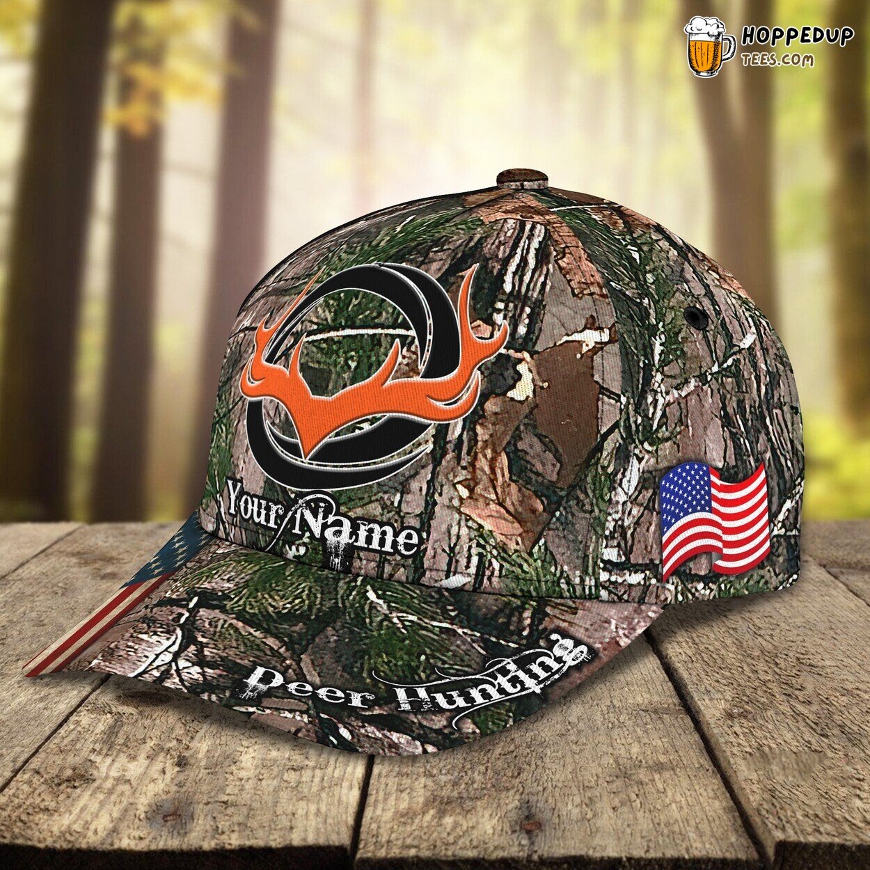3D Personalized Classic Cap Deer Hunting Unique Design Name Cap