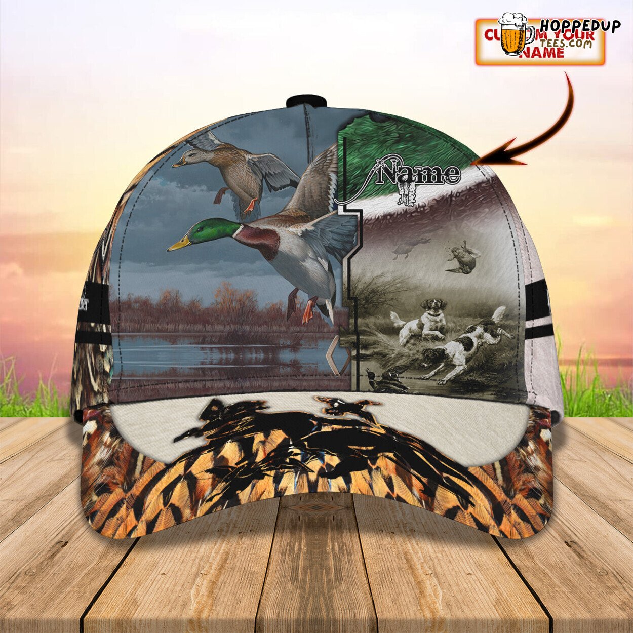 3D Personalized Classic Cap Duck Hunting Design Special Name Cap