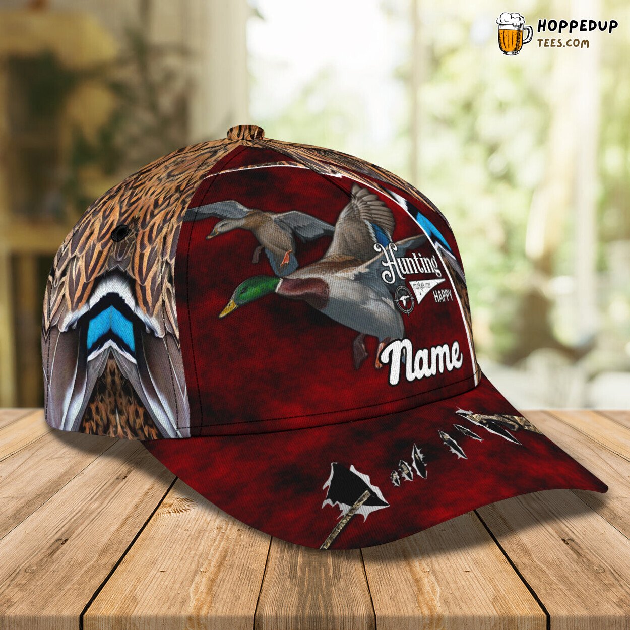 3D Personalized Classic Cap Duck Hunting Exclusive Name Cap Design