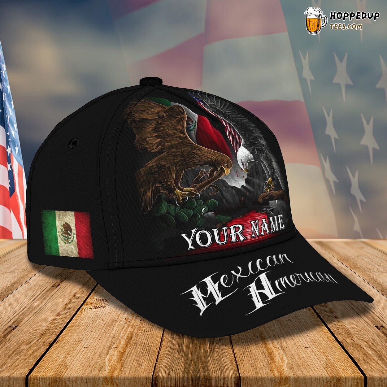 3D Personalized Classic Cap Mexico Design Premium Name Cap