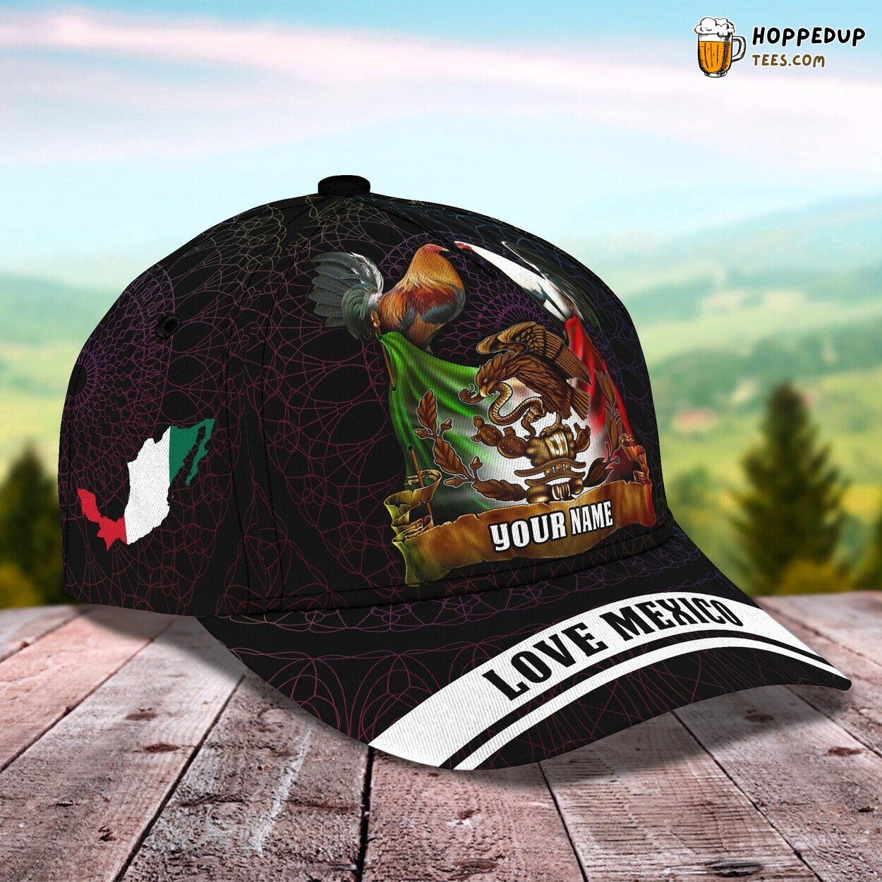 3D Personalized Classic Cap Mexico Unique Design Name Cap