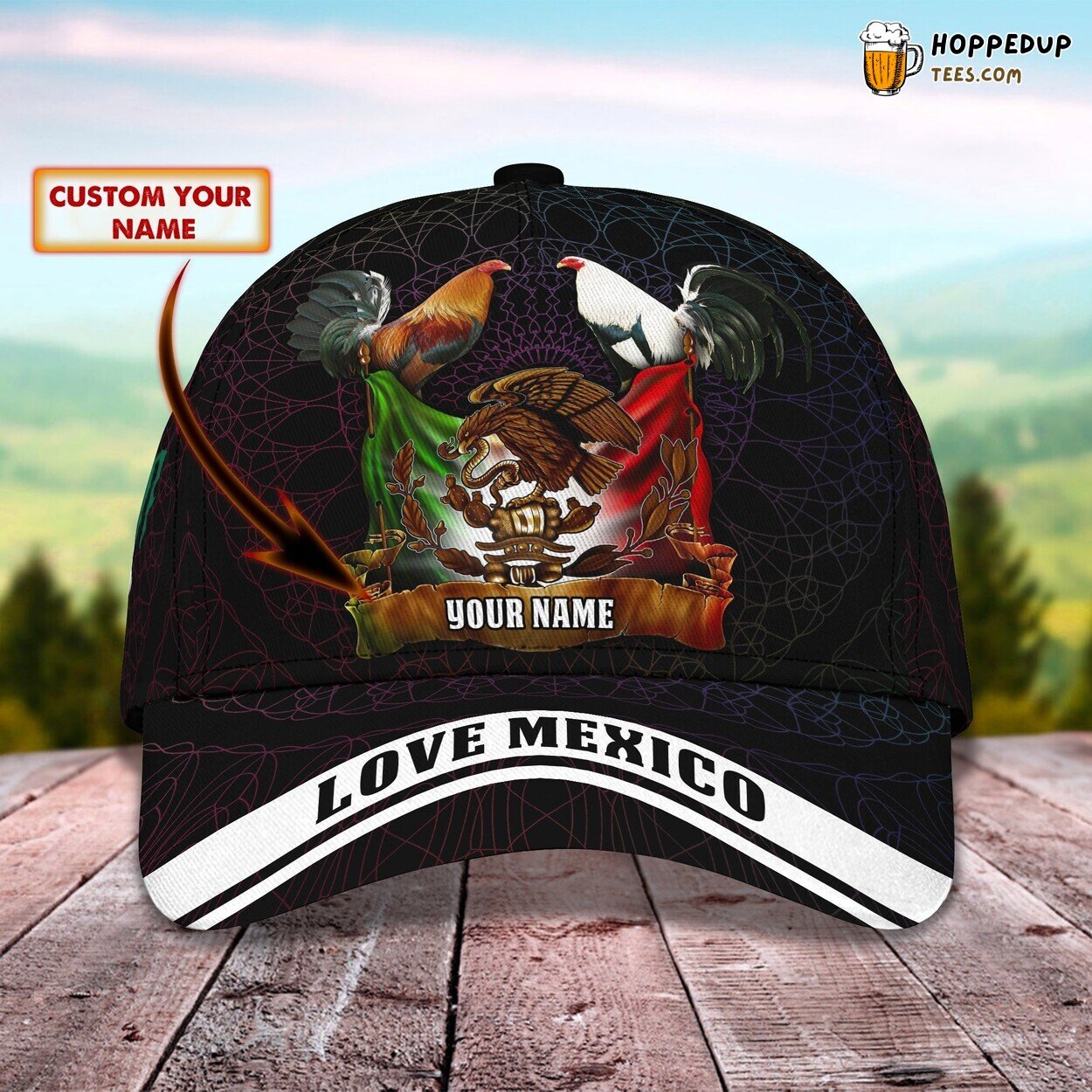 3D Personalized Classic Cap Mexico Unique Design Name Cap
