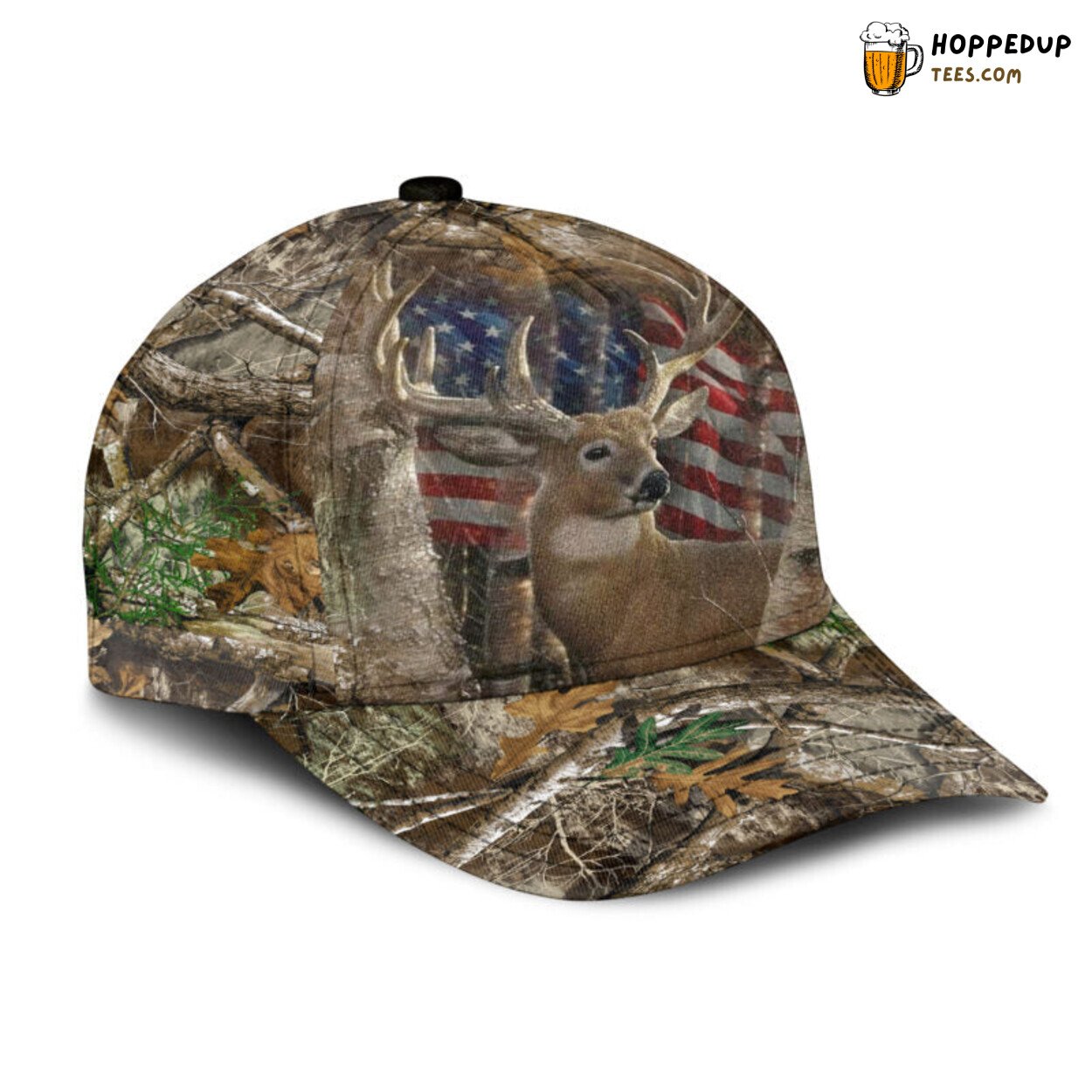 3D Print Baseball Cap Deer Hunting America Flag A Patriotic Classic