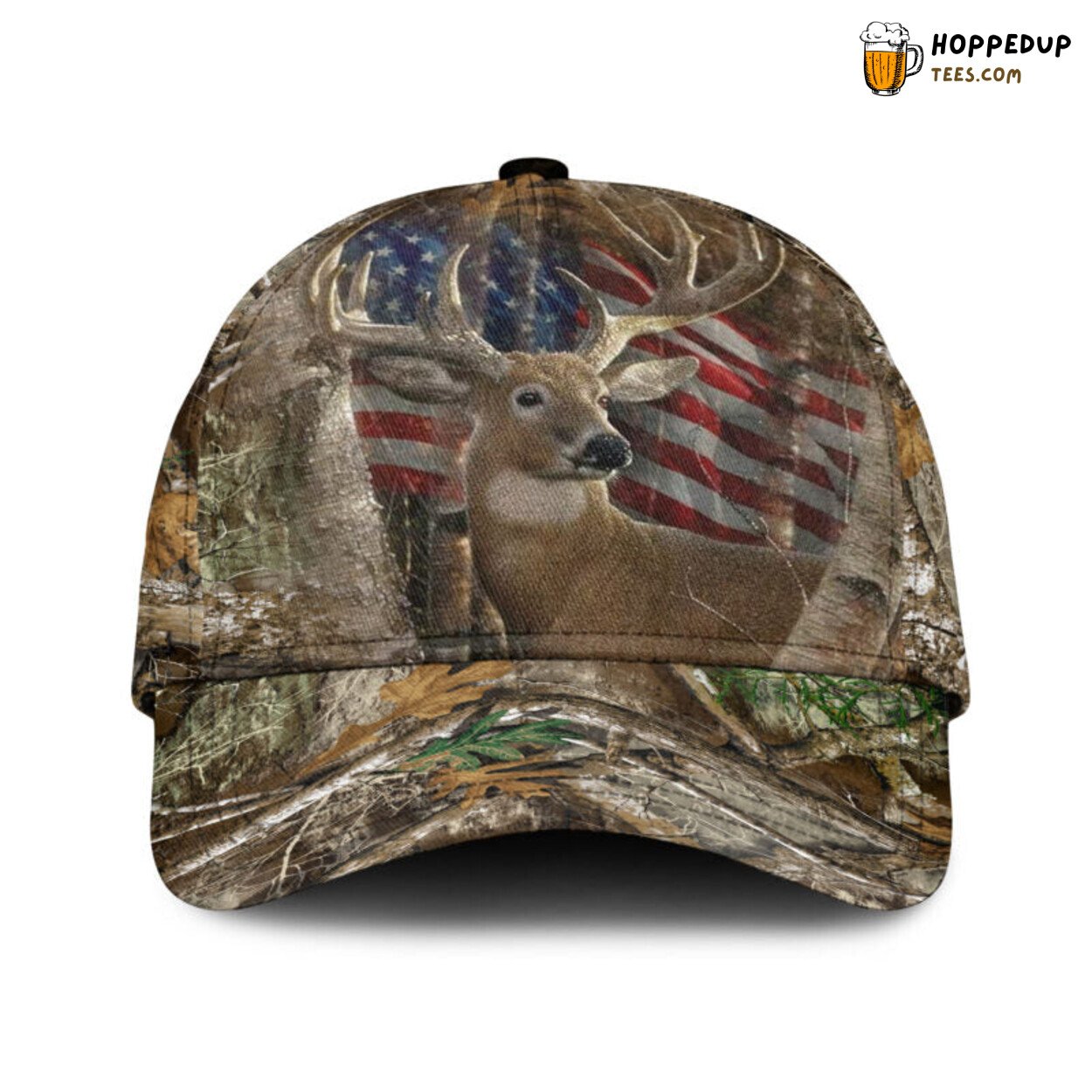 3D Print Baseball Cap Deer Hunting America Flag A Patriotic Classic
