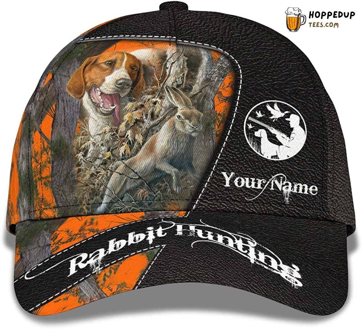 3D Rabbit Hunting Hat Beagle Dog Camo Personalize Outdoor Activities Gift