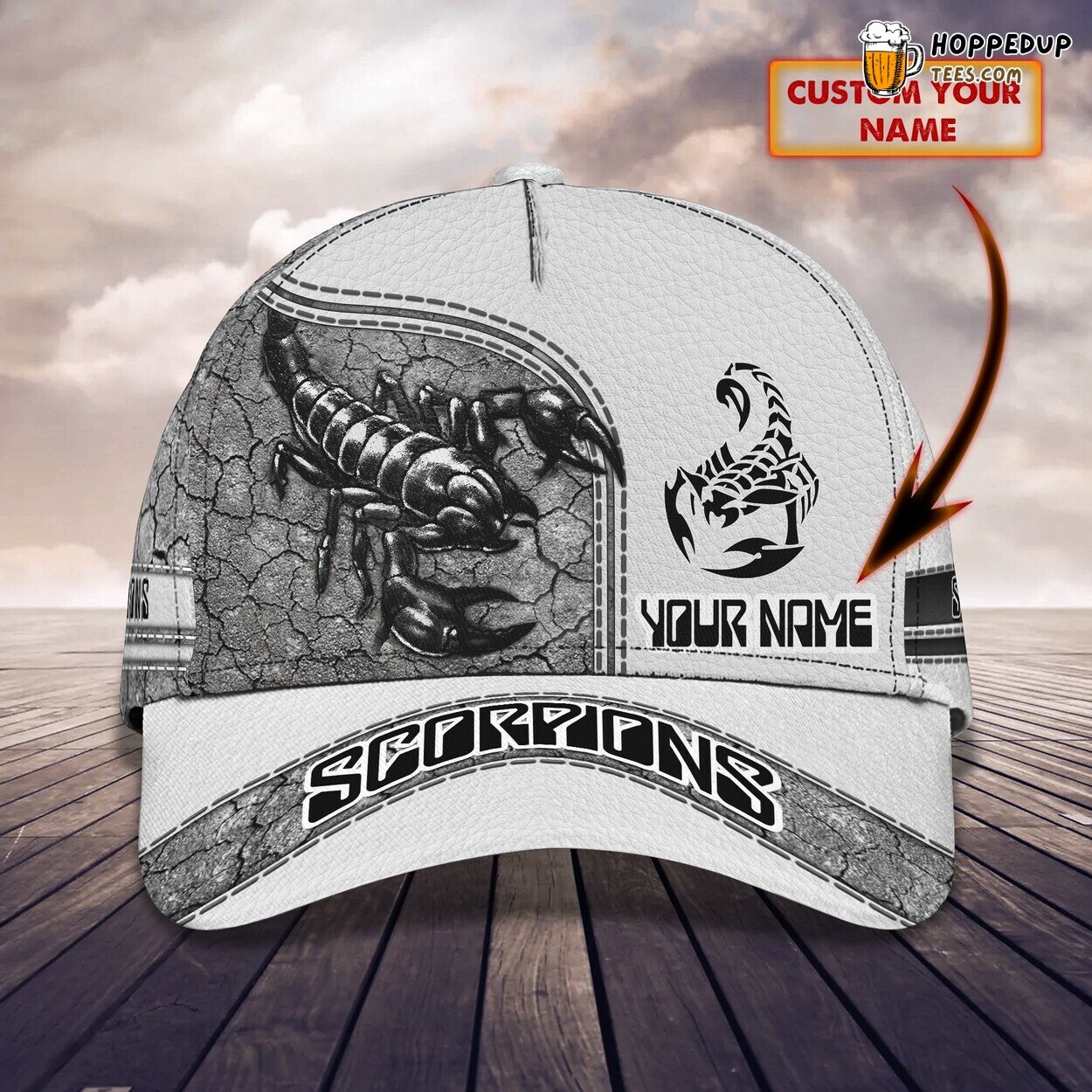 3D Scorpio Classic Cap Personalized Name Unique Elegant Premium Design