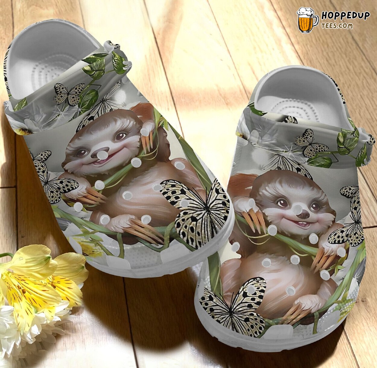 3D Smile Sloths Shoes Comfortable Crocbland Clogs Unique Design Gift