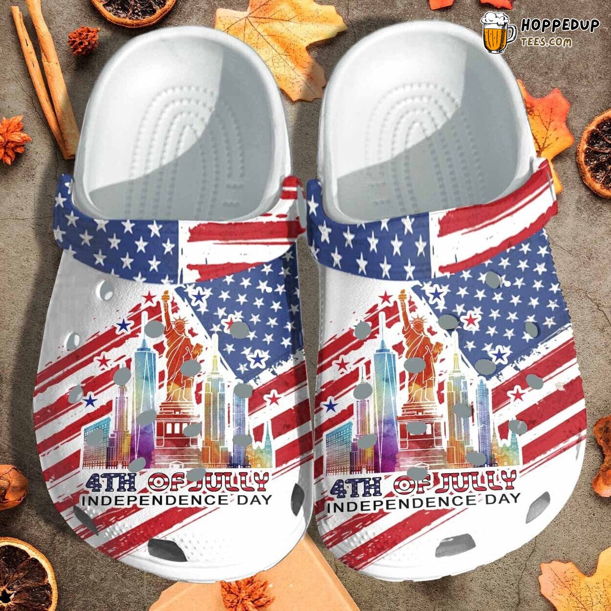 4th July Independence Day Custom Shoes Clogs Liberty USA Outdoor Birthday