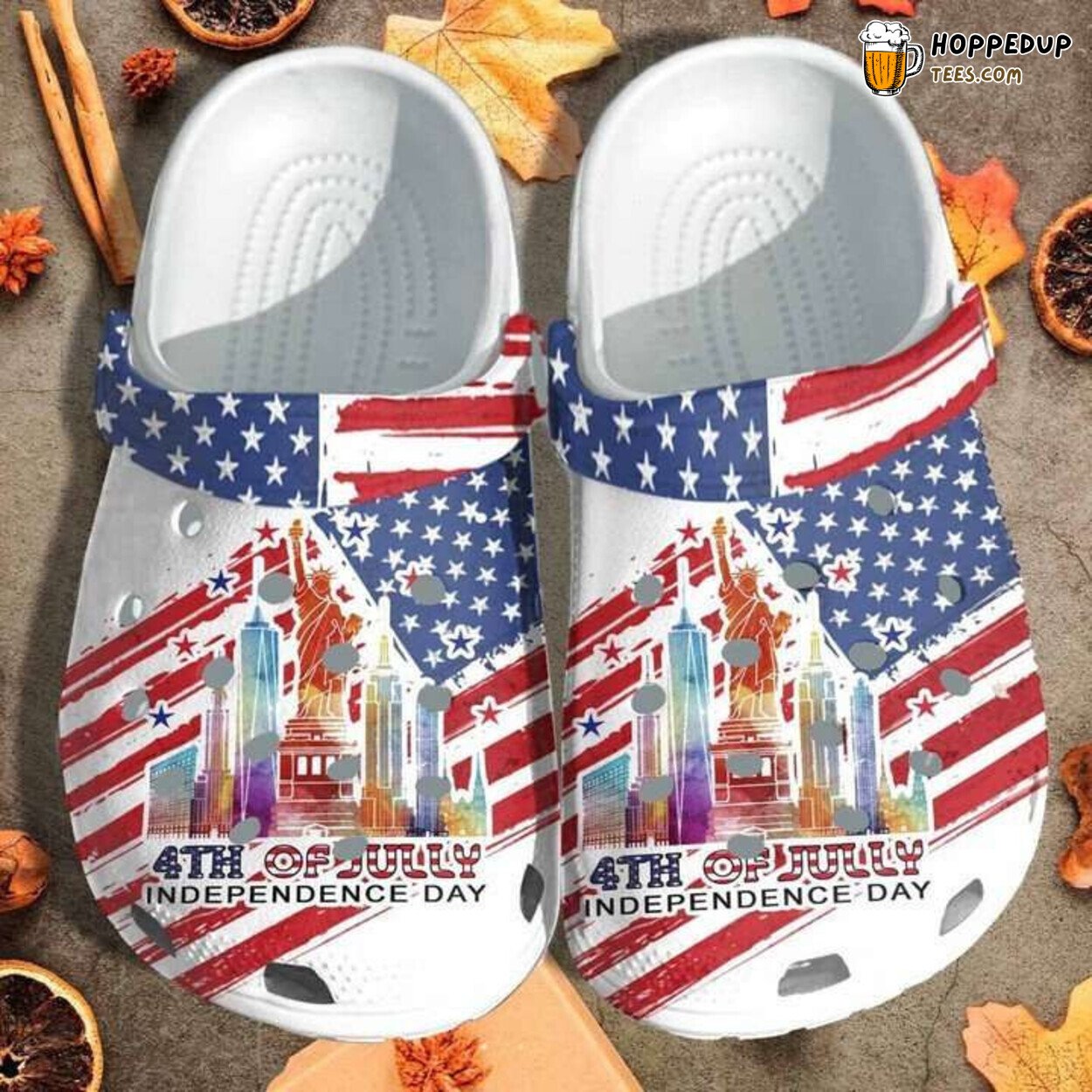 4th July Independence Day Liberty USA Theme Clogs Patriotic Celebration Gift