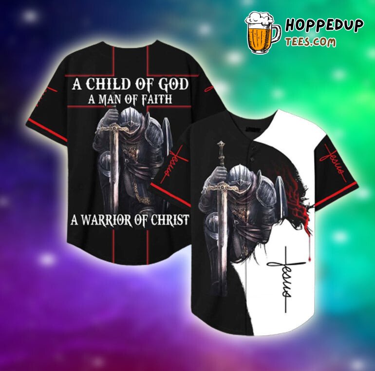 A Child Of God A Warrior Of Christ Lion Baseball Tee Jersey Shirts 3D A Child Of God A Warrior Of Christ Lion Baseball Tee Jersey Shirts 3D