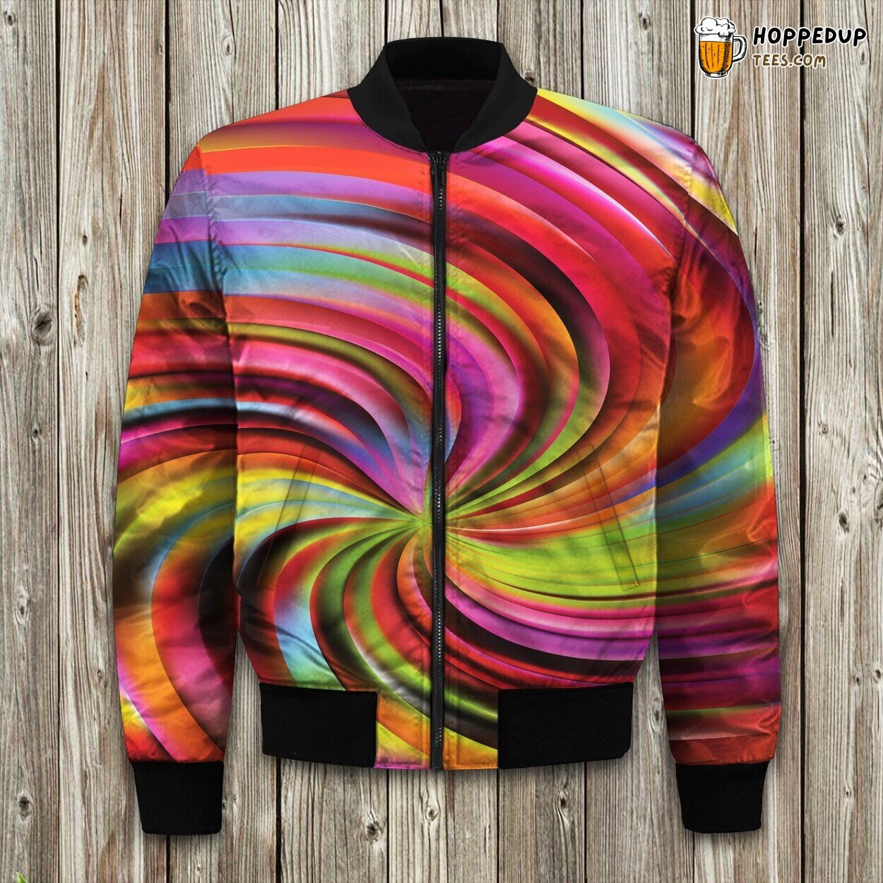 Abstract Artistic Design Winter Bomber Jacket Tailored Precision Unique